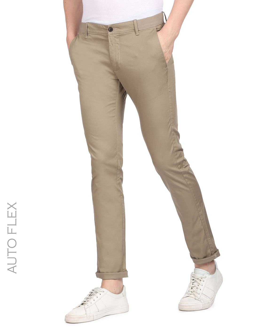 Buy Autoflex Slim Fit Trousers Green at Amazon.in