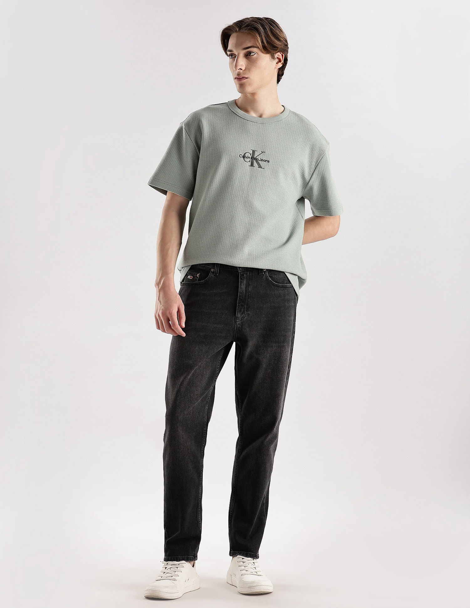 Calvin Klein Jeans Embroidered Logo Relaxed Fit Cotton T-Shirt