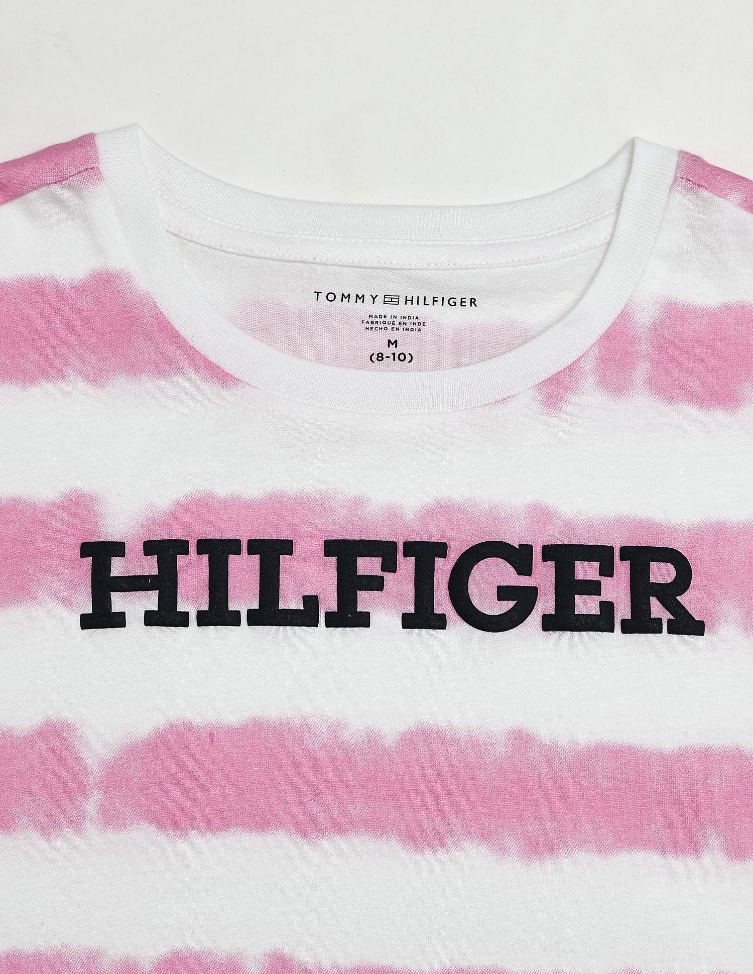 Tommy Hilfiger Kids Girls Logo Regular-Fit Cotton T-Shirt