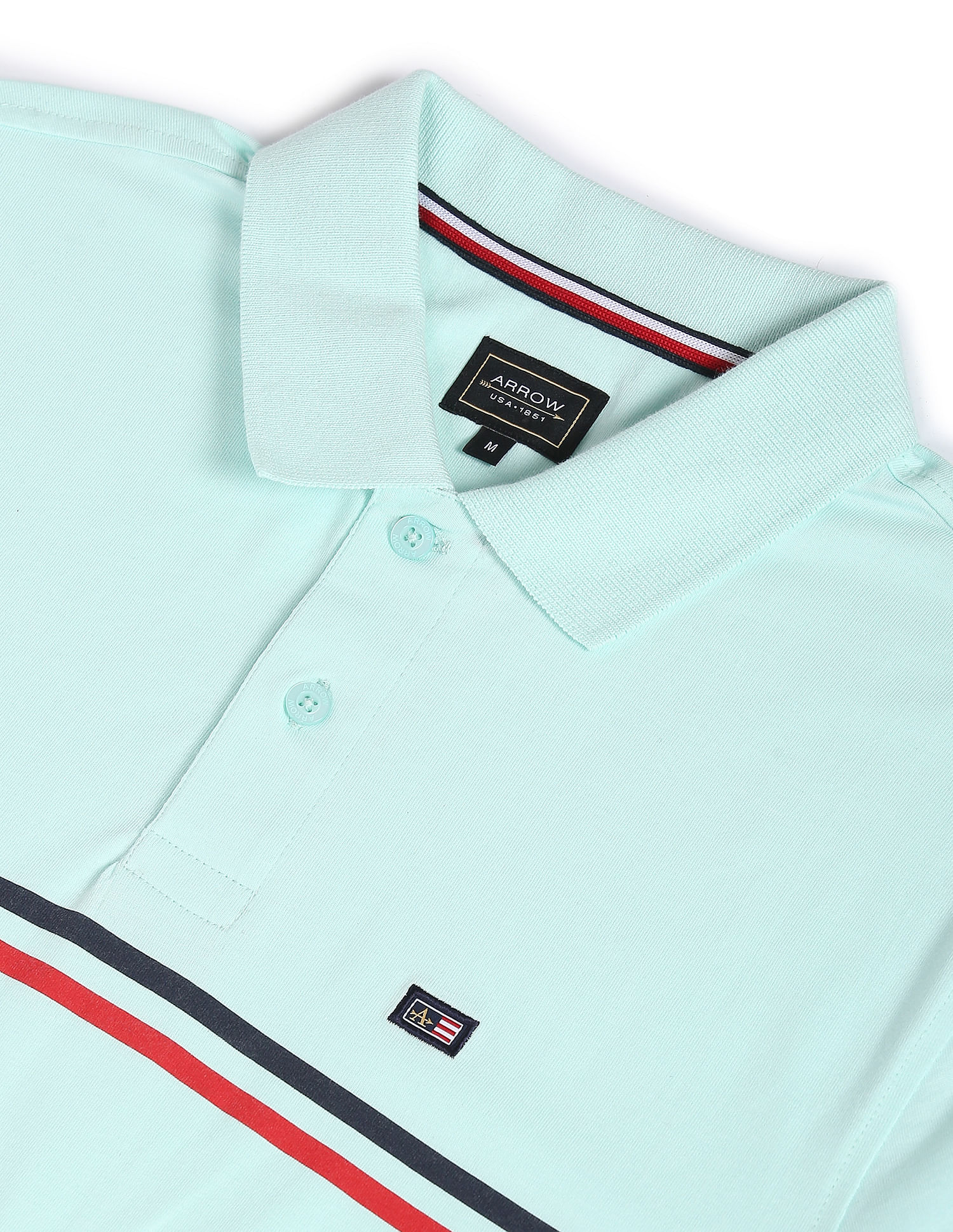 Arrow Sports Horizontal Stripe Cotton Polo Shirt