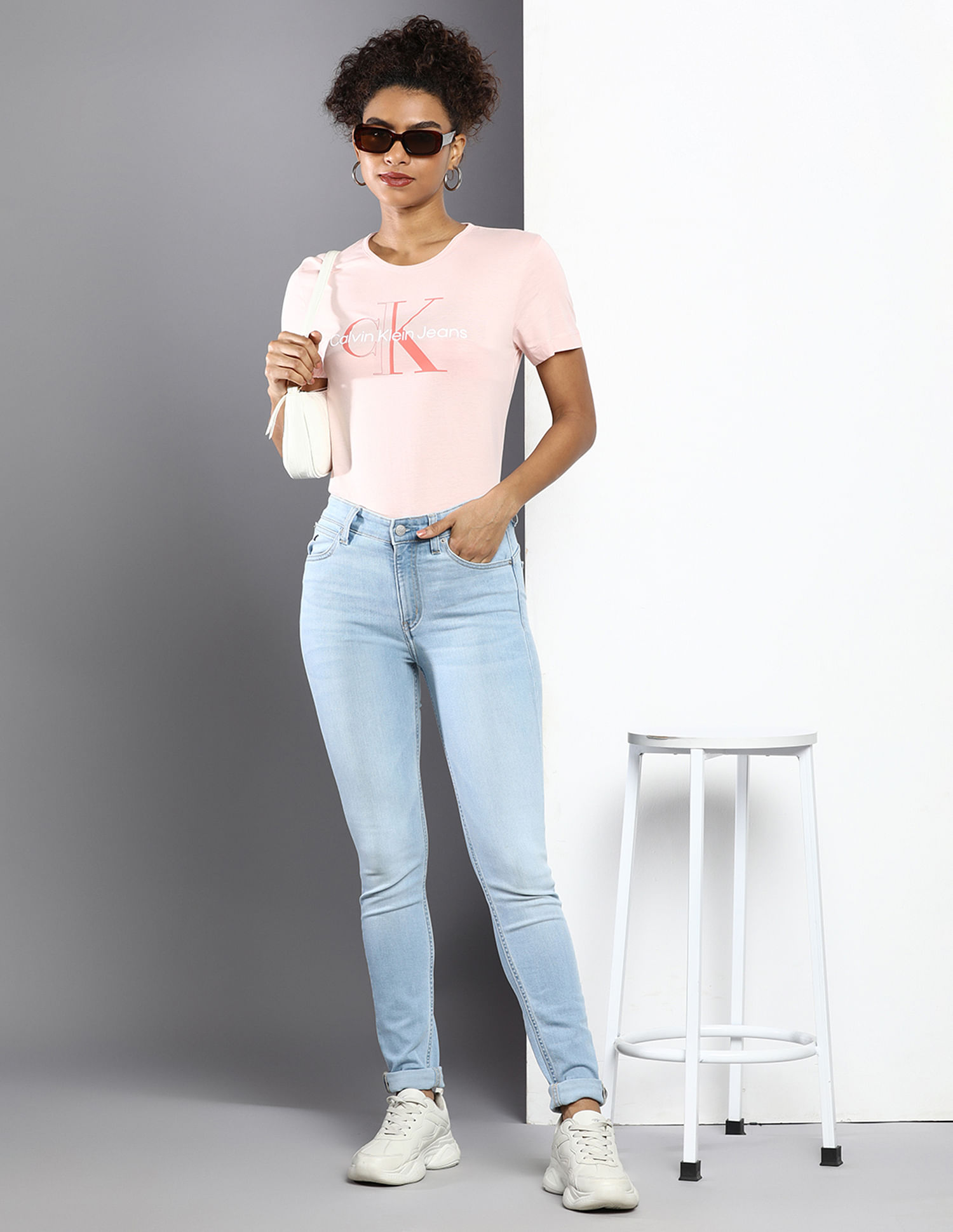 Calvin Klein Jeans High Rise Skinny Fit Stone Wash Jeans