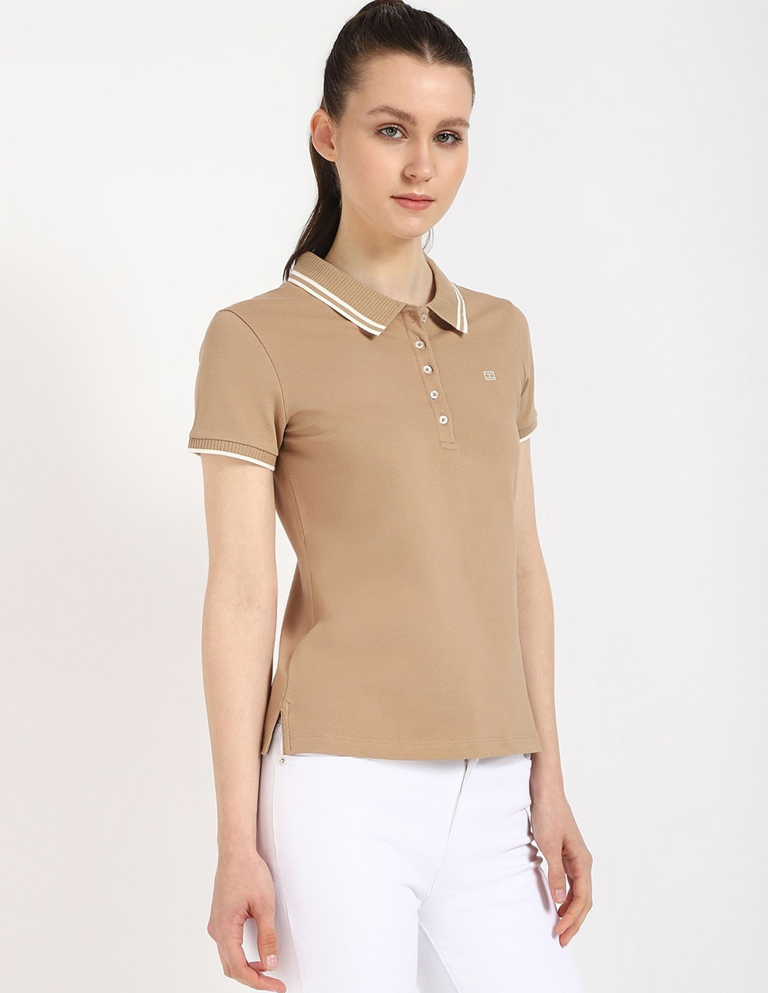Tommy Hilfiger Solid Slim Fit Cotton Polo Shirt