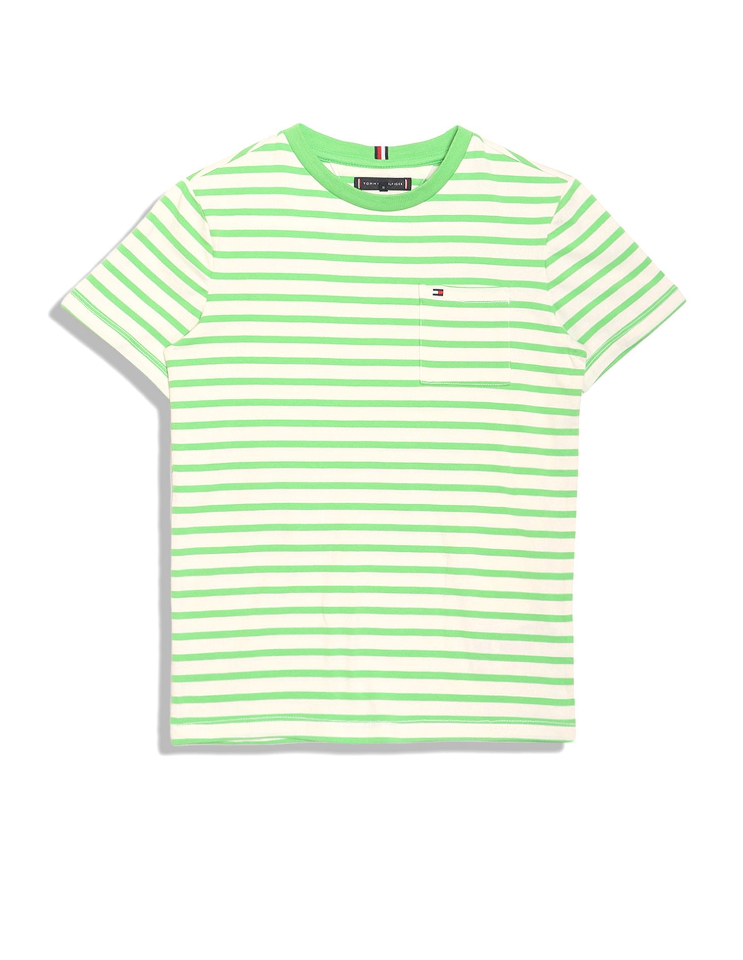 Tommy Hilfiger Kids Boys Organic Cotton Horizontal Stripe T-Shirt