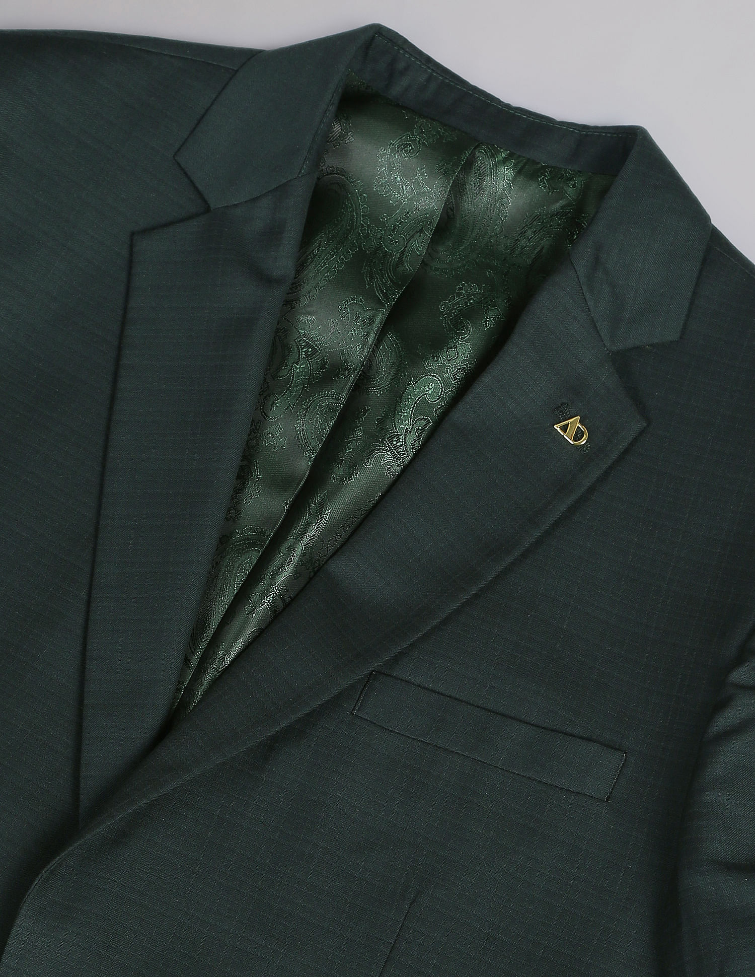 AD by Arvind Tailored Regular Fit Checked Two Piece Suit