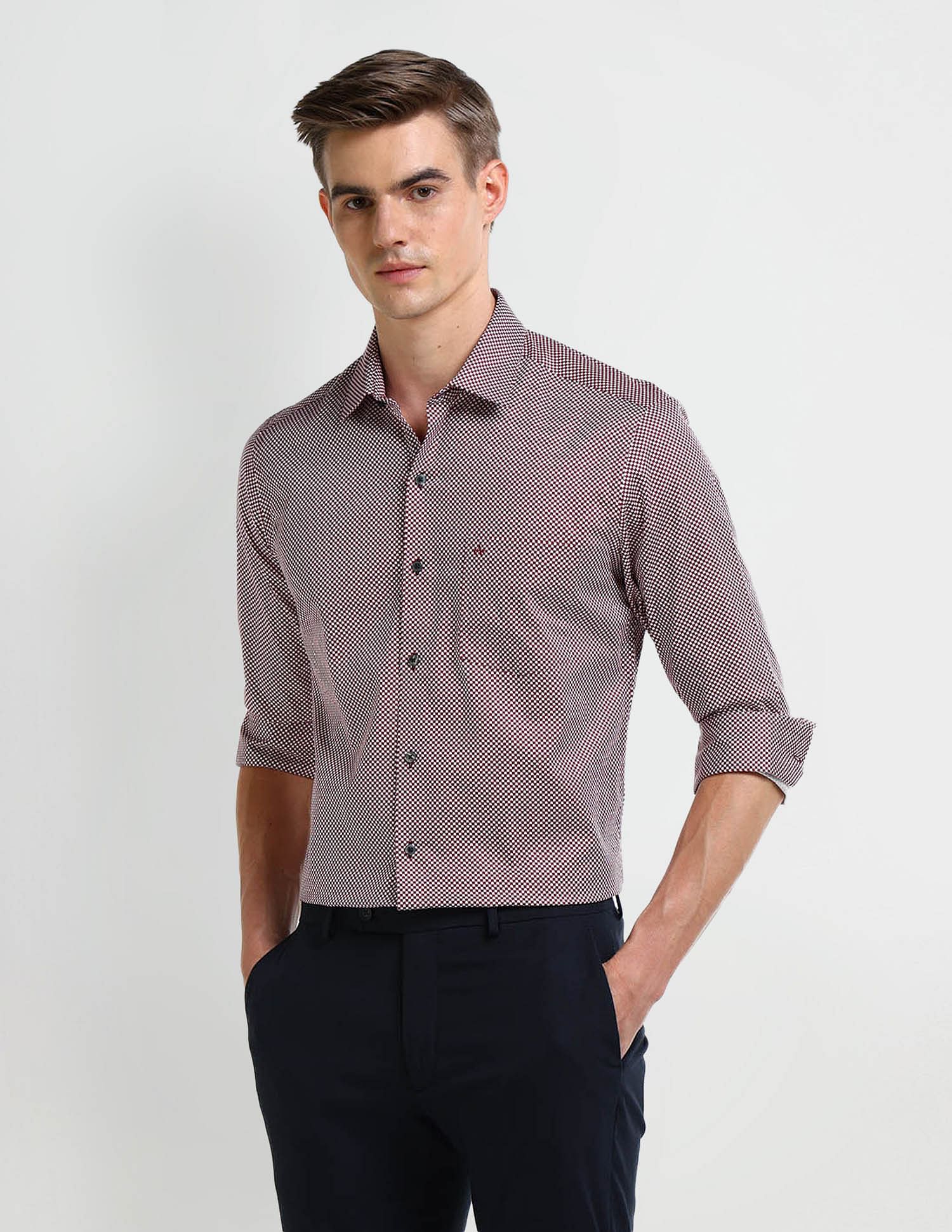 Arrow Manhattan Slim Fit Satin Shirt
