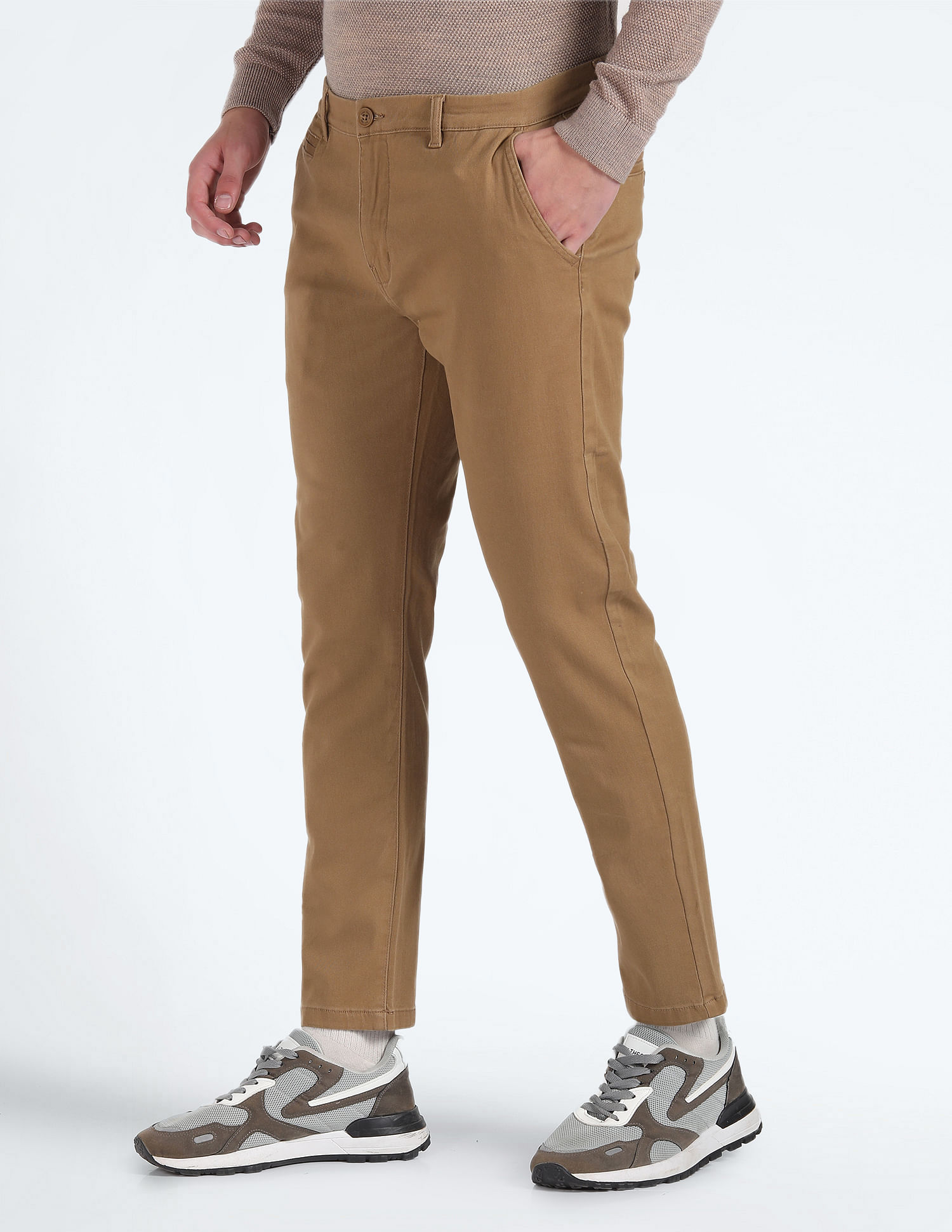 Flying Machine Slash Slim Tapered Twill Trousers