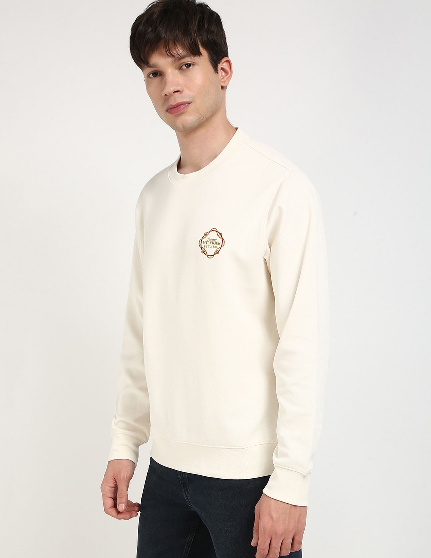 Tommy Hilfiger Embroidered Logo Regular-Fit Cotton Sweatshirt