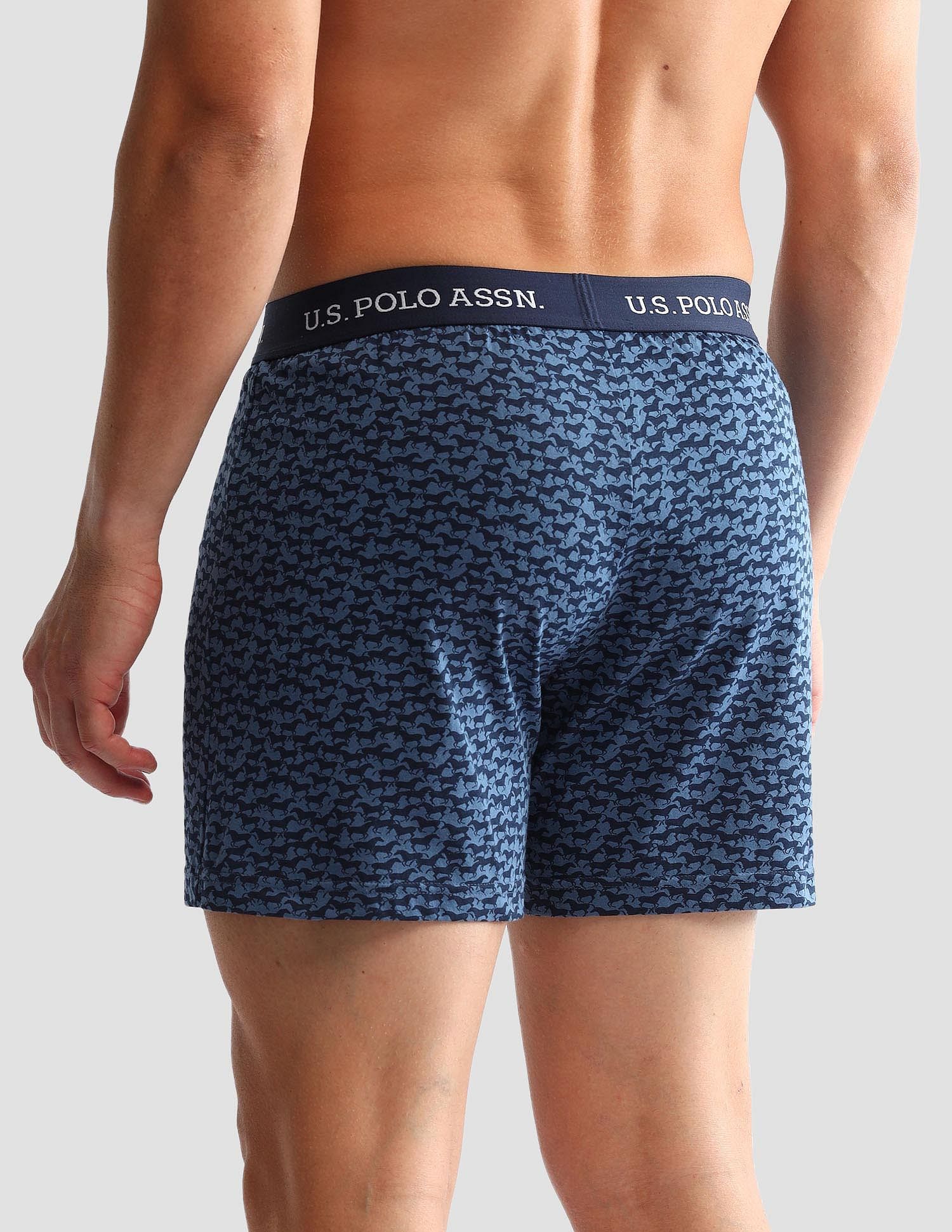 USPA Innerwear Printed Cotton OEX09 Boxers - Pack Of 2