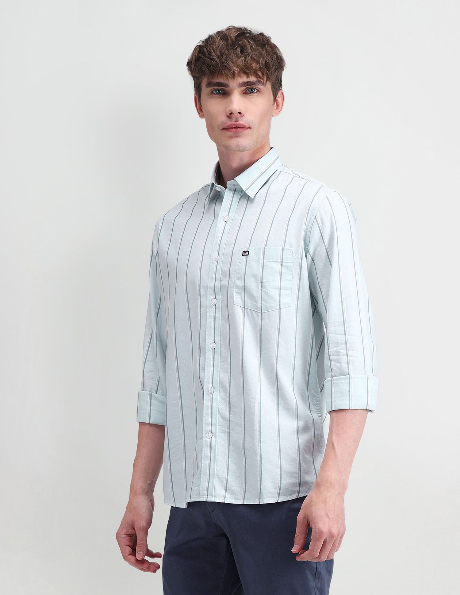 Arrow Sport Brooklyn Fit Vertical Striped Shirt