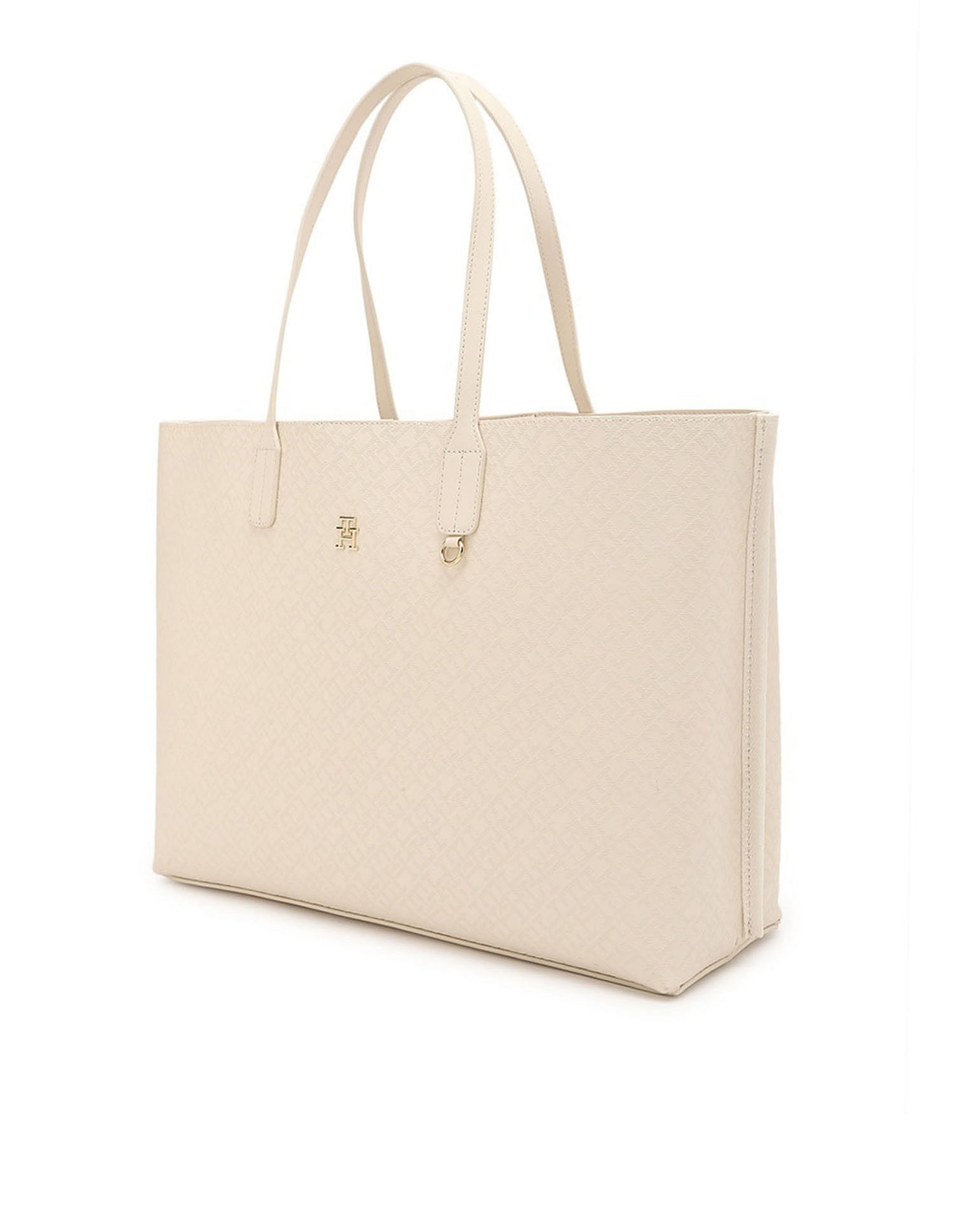 Tommy Hilfiger Textured Cream PU Totes
