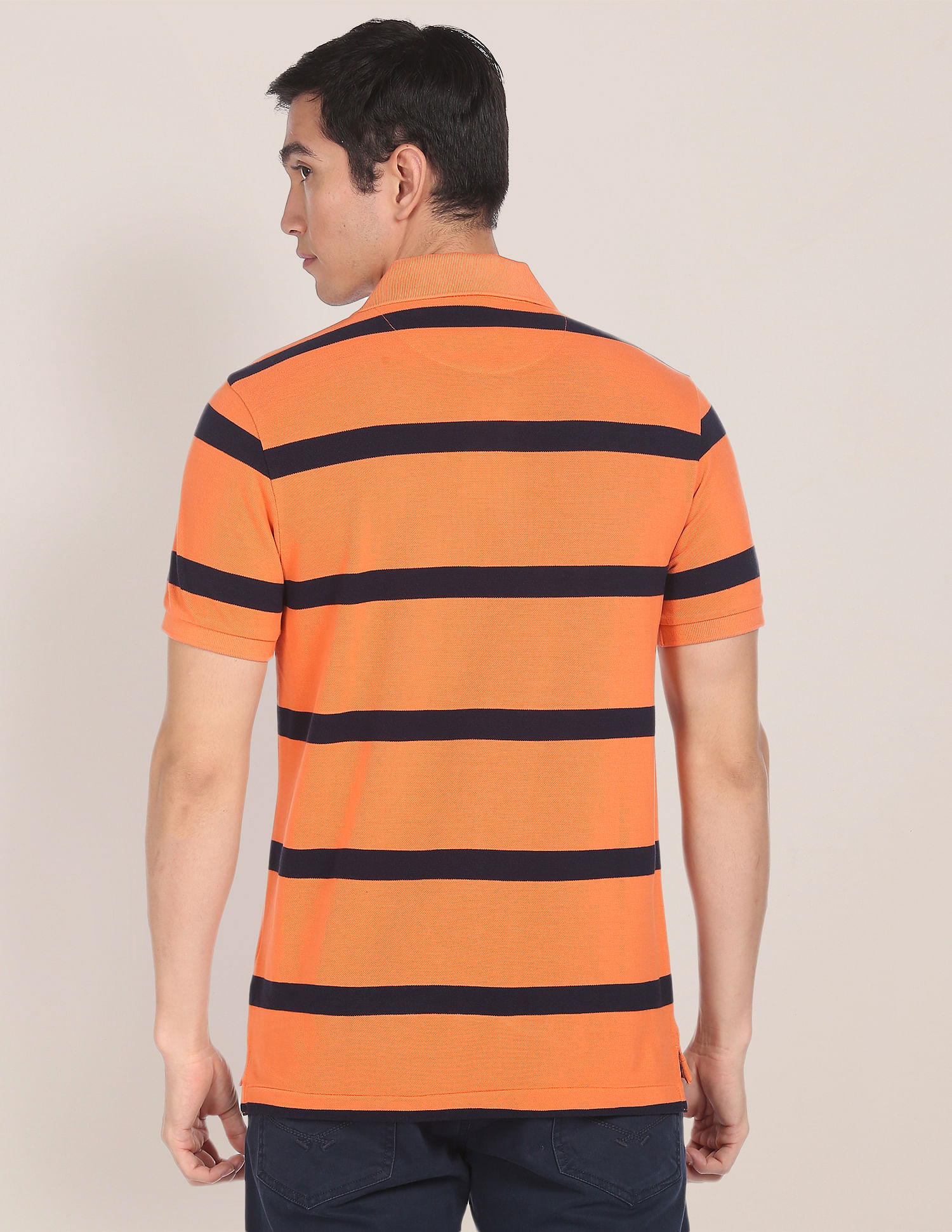 U.S. Polo Assn. Striped Pique Polo Shirt