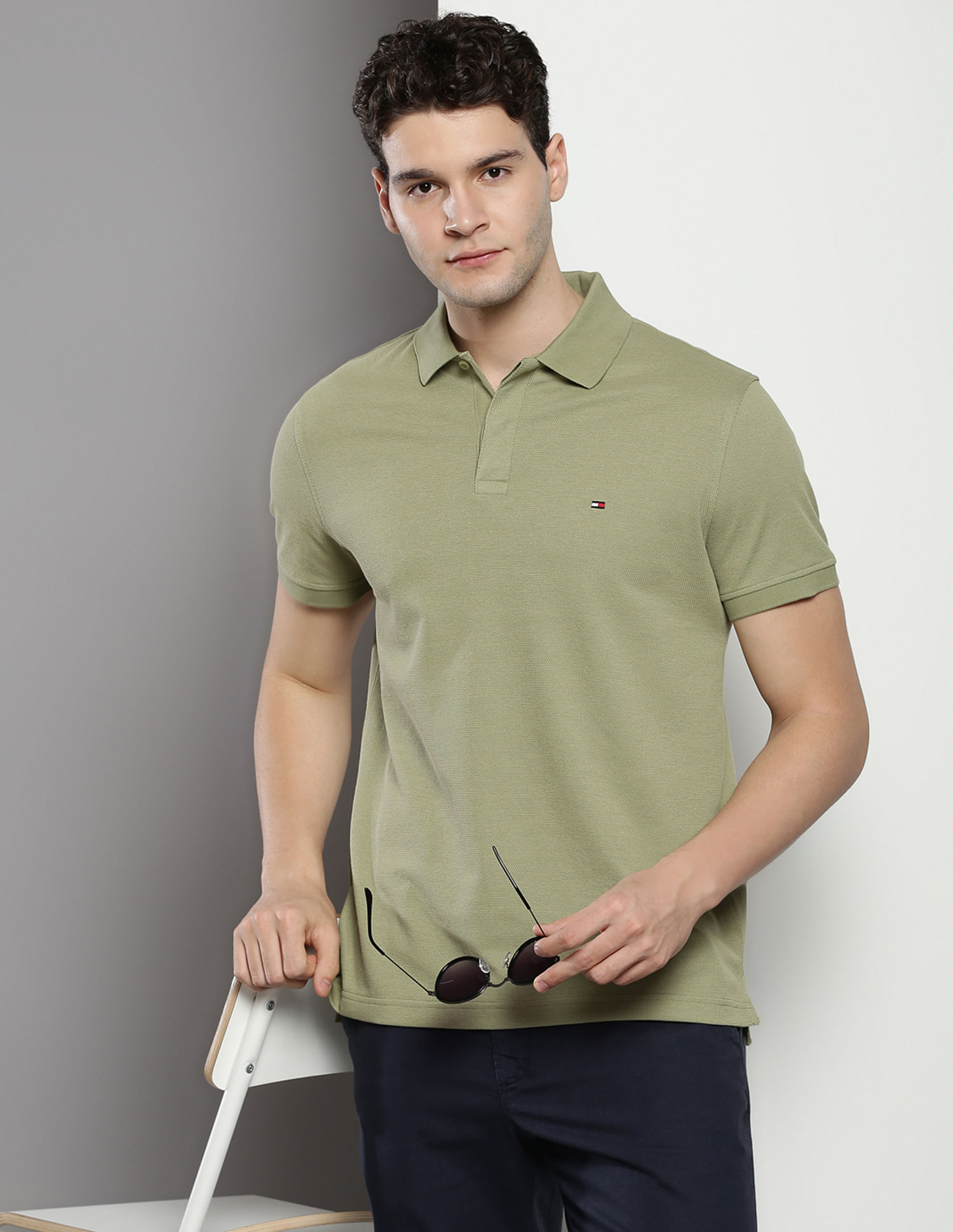 Tommy Hilfiger Sustainable Boucle Solid Polo Shirt