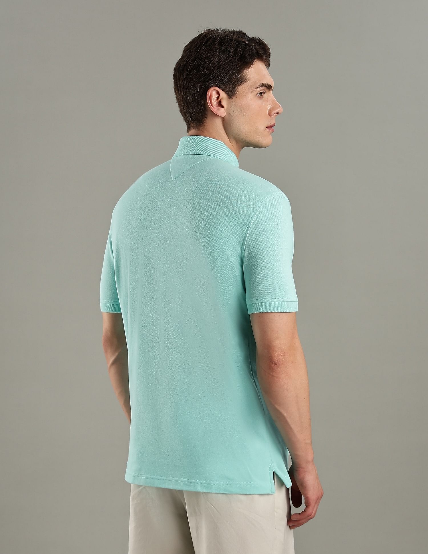 Tommy Hilfiger Solid Regular-Fit Cotton Polo T-Shirt