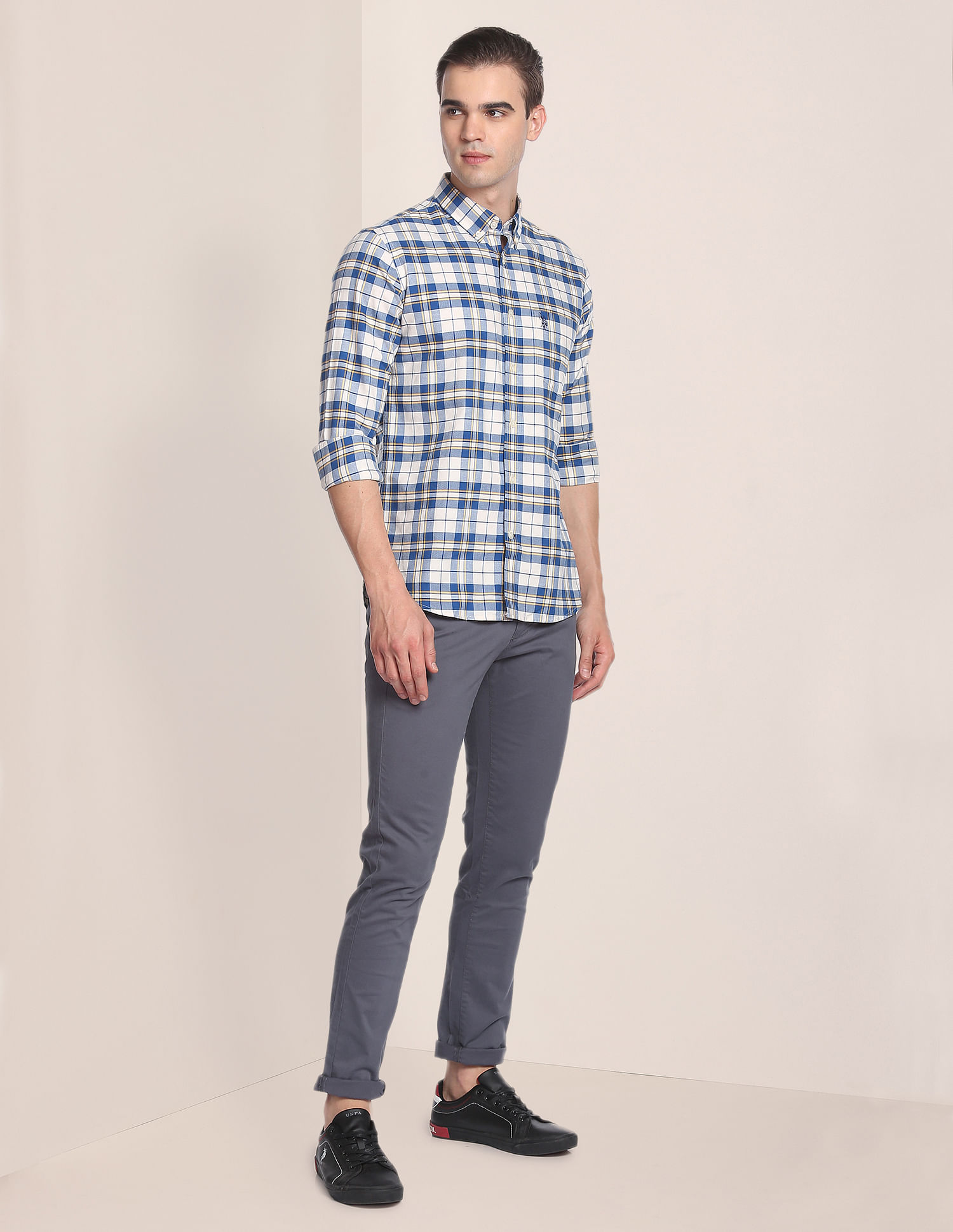 U.S. Polo Assn. Oxford Check Cotton Casual Shirt