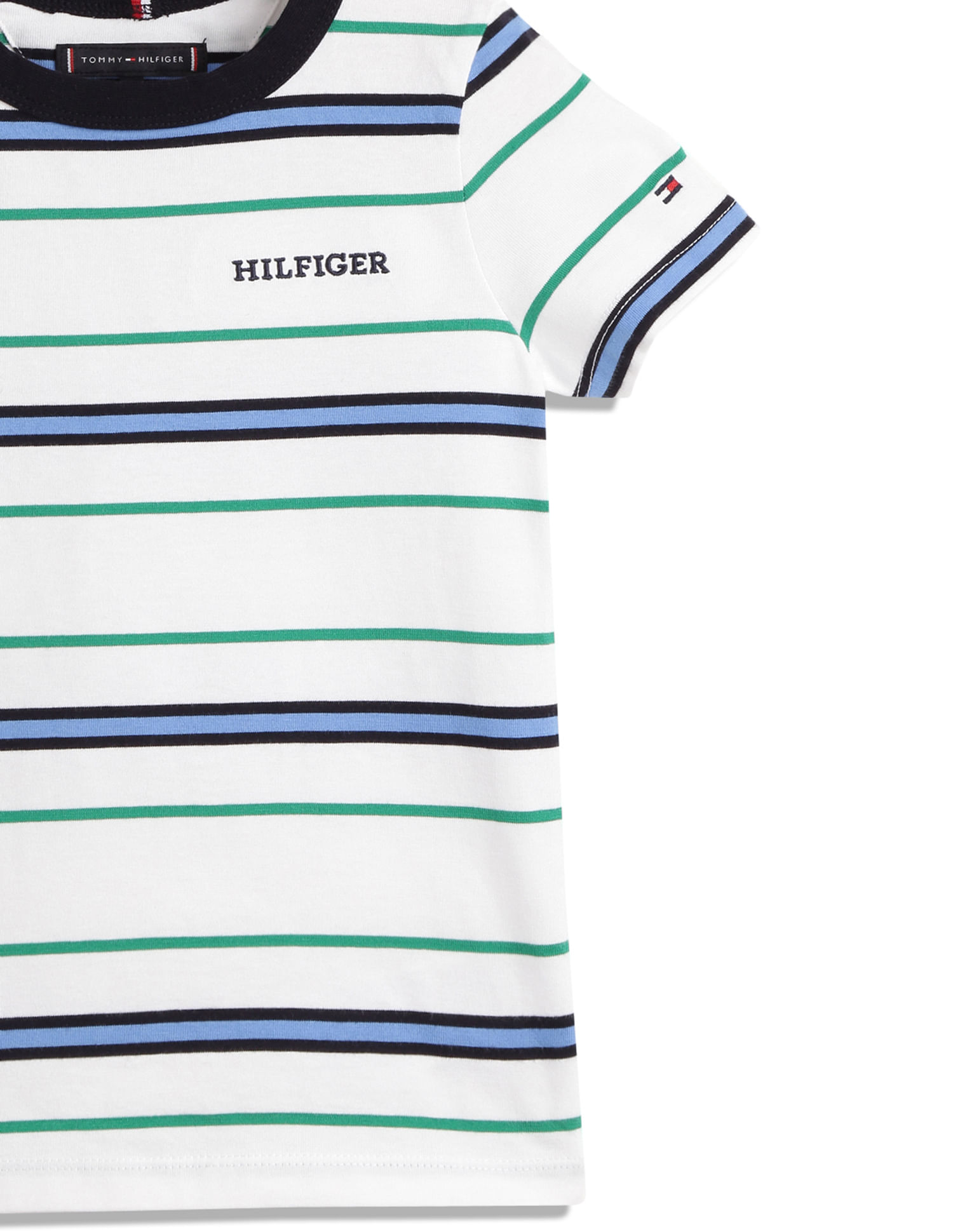 Tommy Hilfiger Kids Boys Monotype Horizontal Stripe T-Shirt