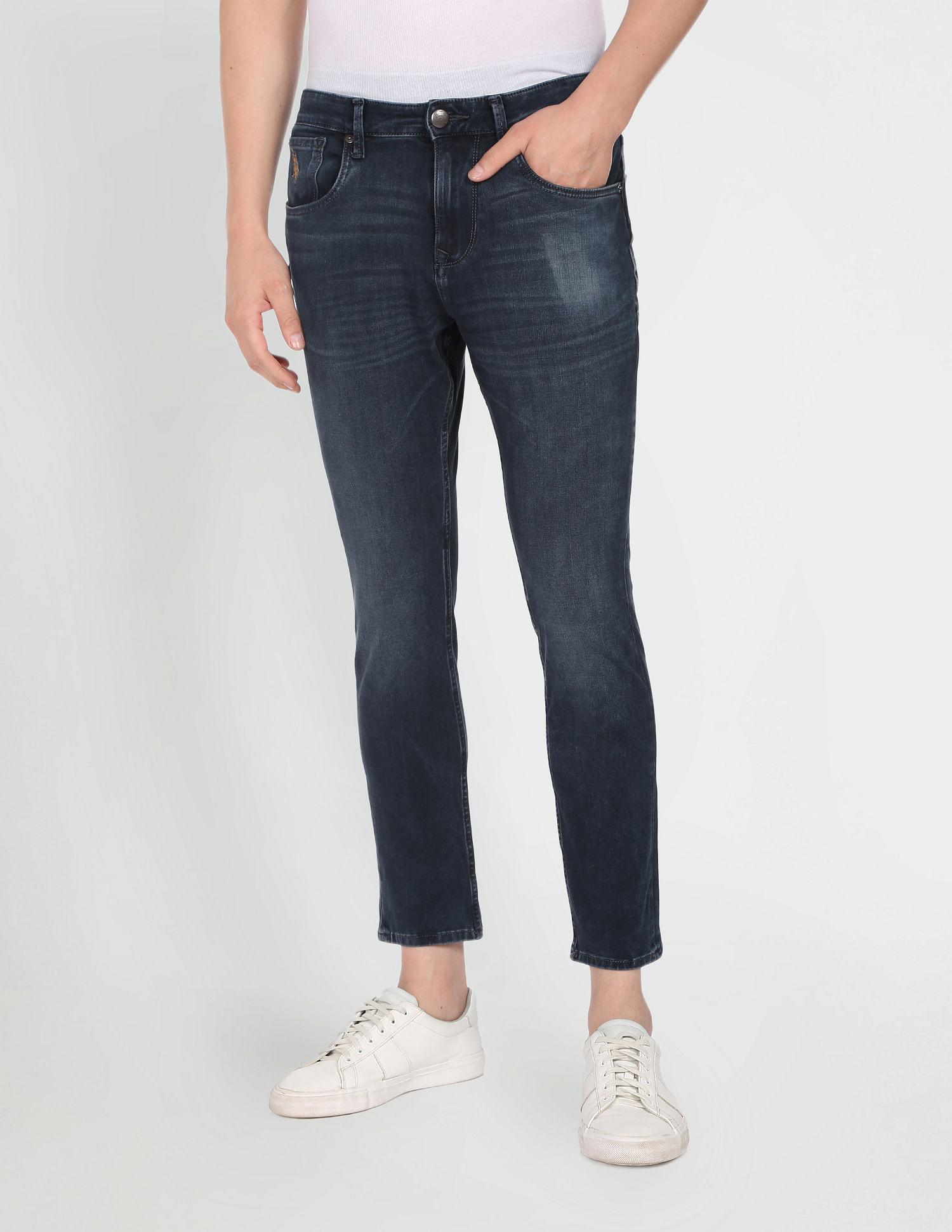 U.S. Polo Assn. Denim Co. Henry Cropped Fit Blue Jeans
