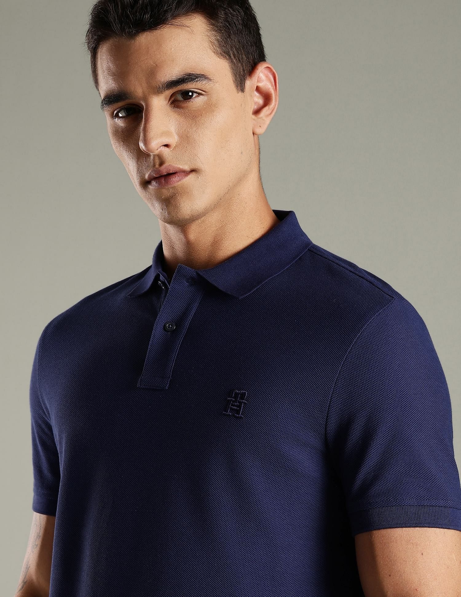 Tommy Hilfiger Embroidered Logo Regular Fit Cotton Polo T- Shirt