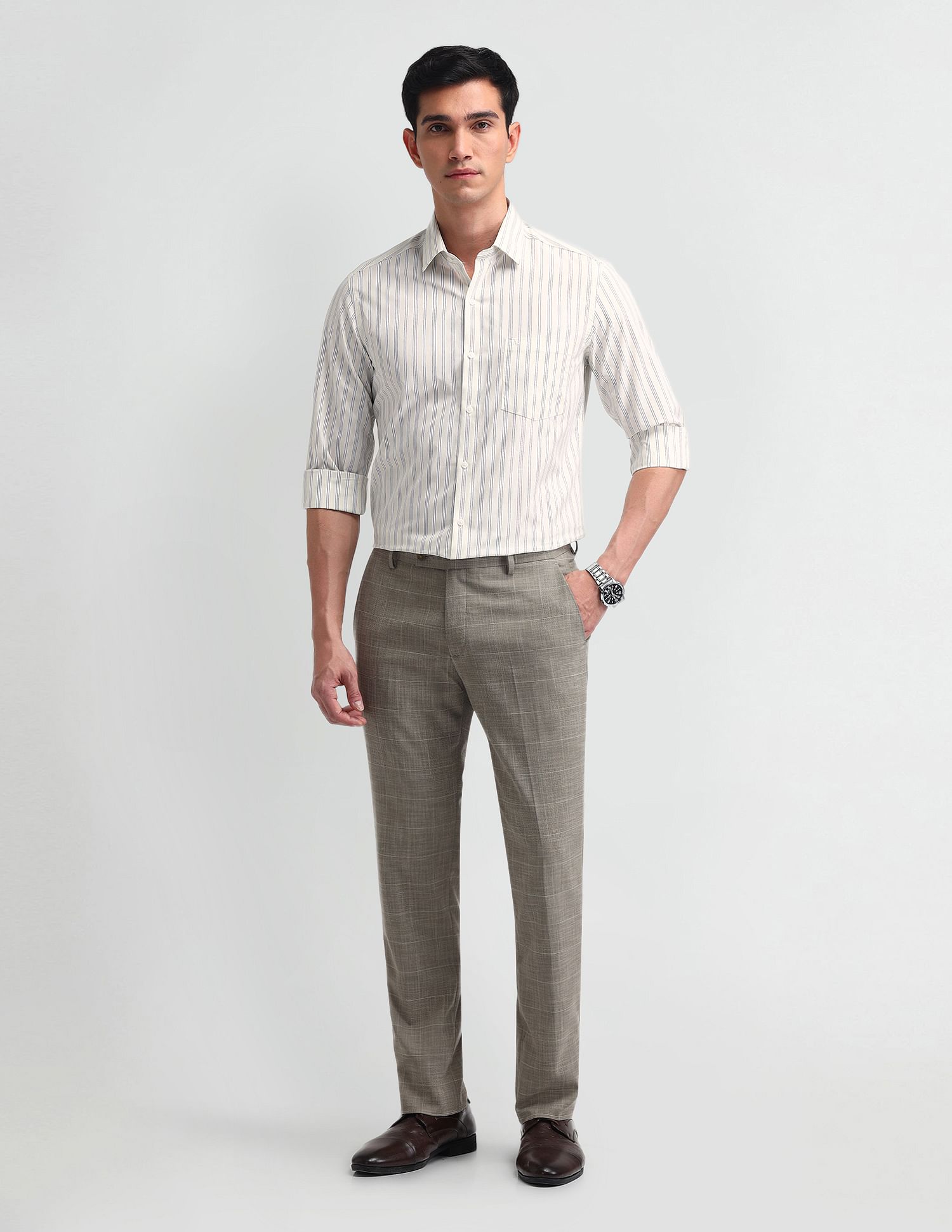 Arrow Manhattan Slim Fit Oxford Shirt
