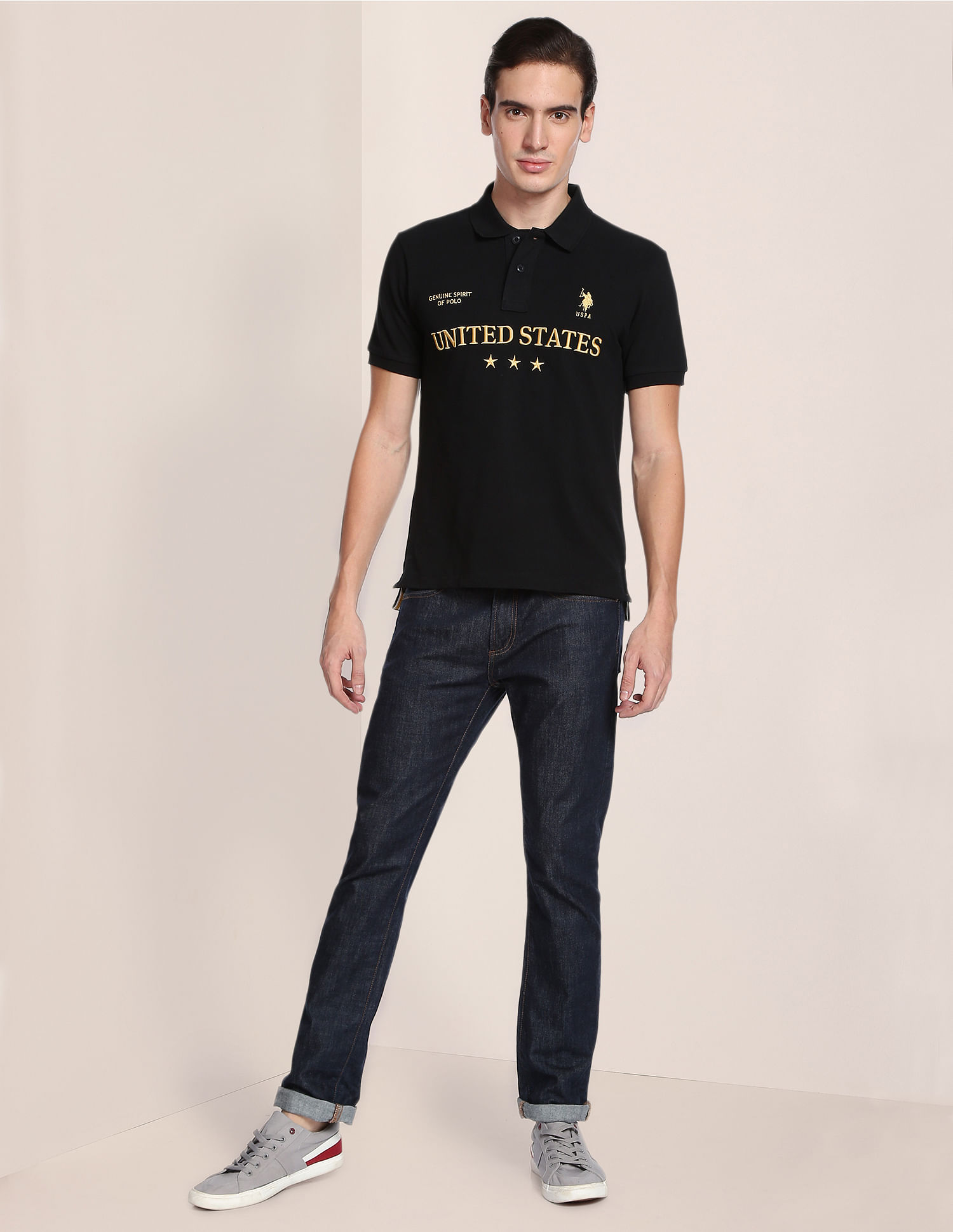 U.S. Polo Assn. Embroidered Cotton Polo Shirt