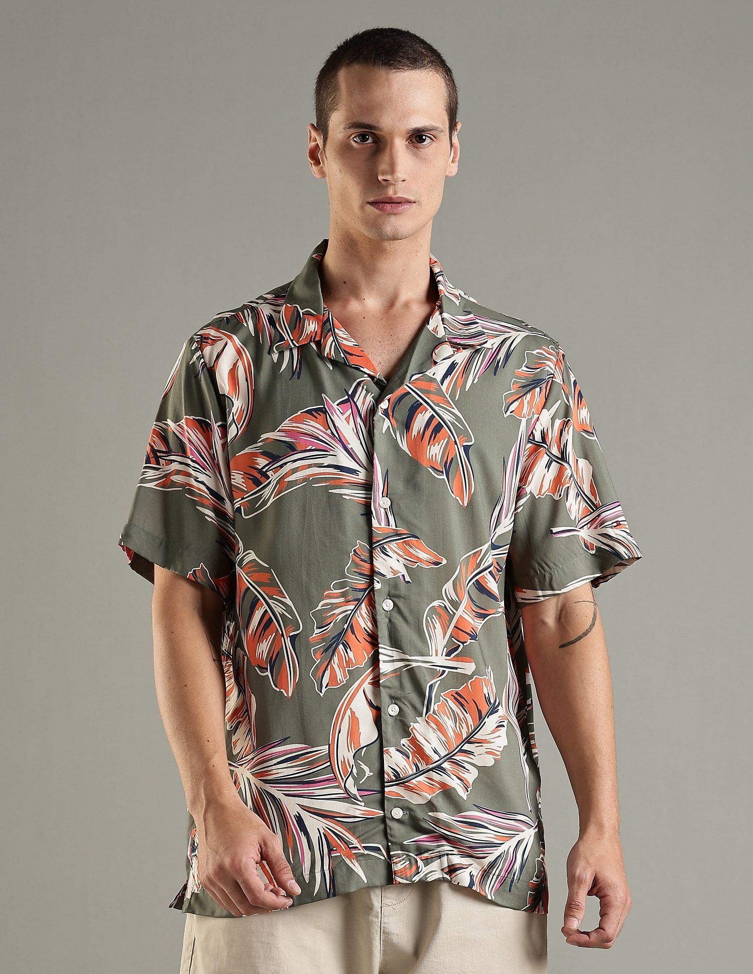 Tommy Hilfiger Printed Regular Fit Viscose Shirt