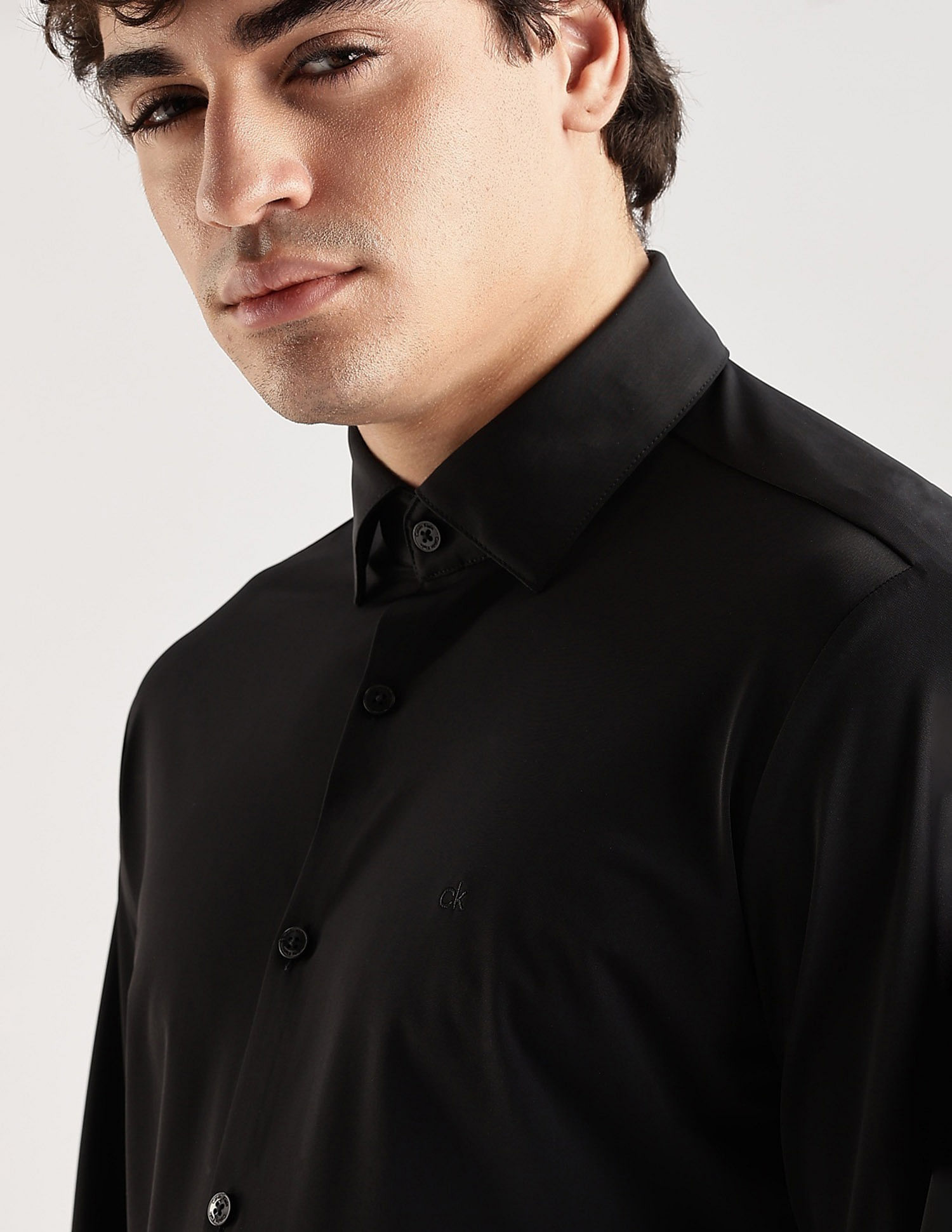 Calvin Klein Jeans Solid Slim Fit Woven Shirt