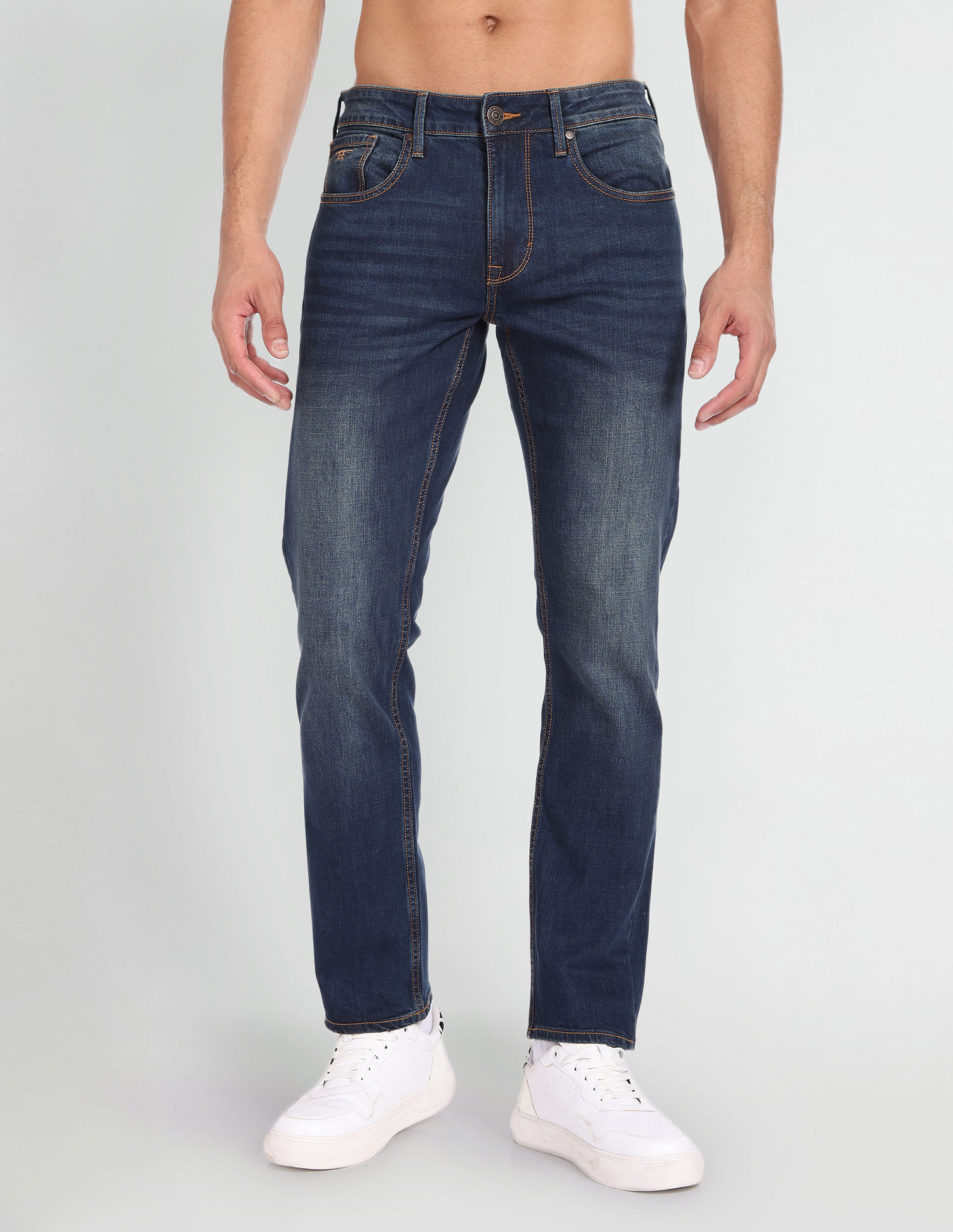 Flying Machine Slim Tapered Fit Stone Wash Jeans
