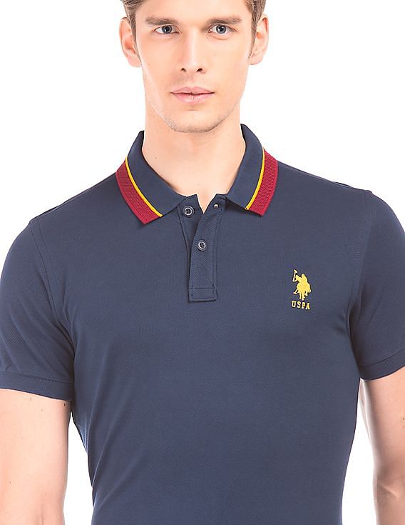 U.S. Polo Assn. Tipped Collar Slim Fit Polo Shirt
