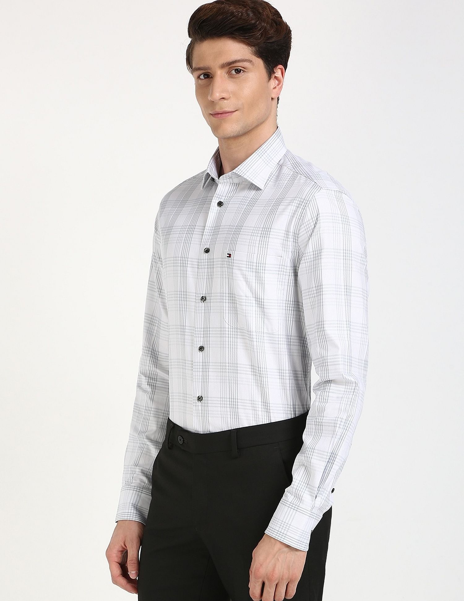 Tommy Hilfiger Checks Regular-Fit Cotton Shirt