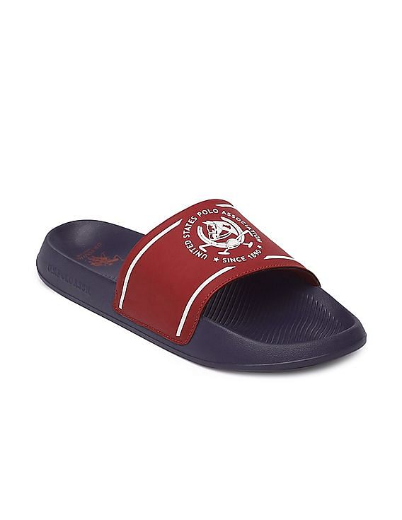 Buy U.S. Polo Assn. Logo Print Zane 4.0 Slides NNNOW