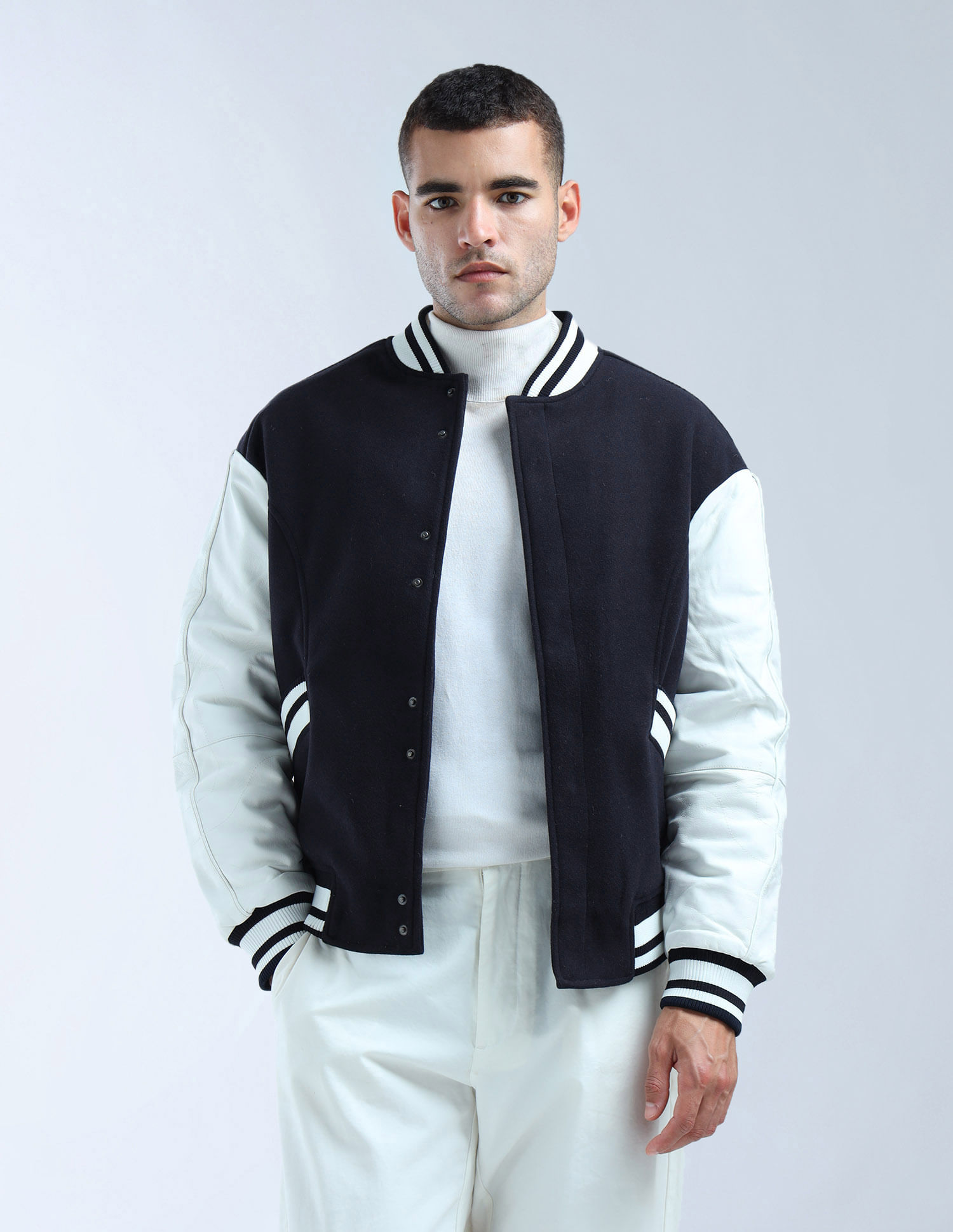 NEEDLES STUDIOUS別注 VARSITY JACKET ホワイト L Buy Flying Machine Colourblocked Oversized Fit Varsity Jacket