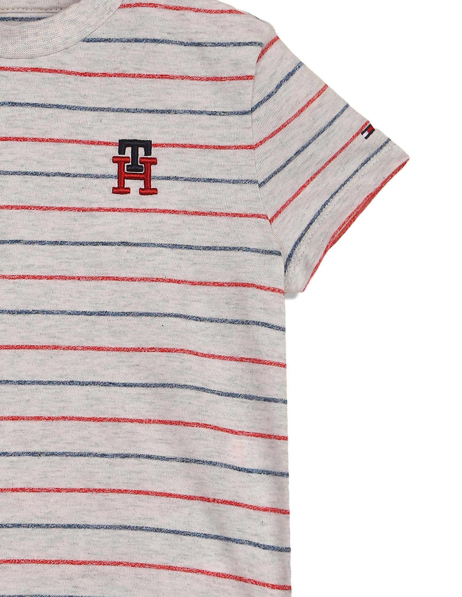 Tommy Hilfiger Kids Horizontal Stripe Monogram T-Shirt