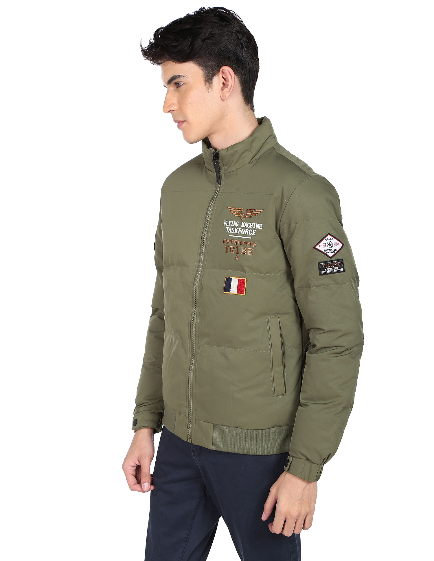 Flying machine olive deals green jacket