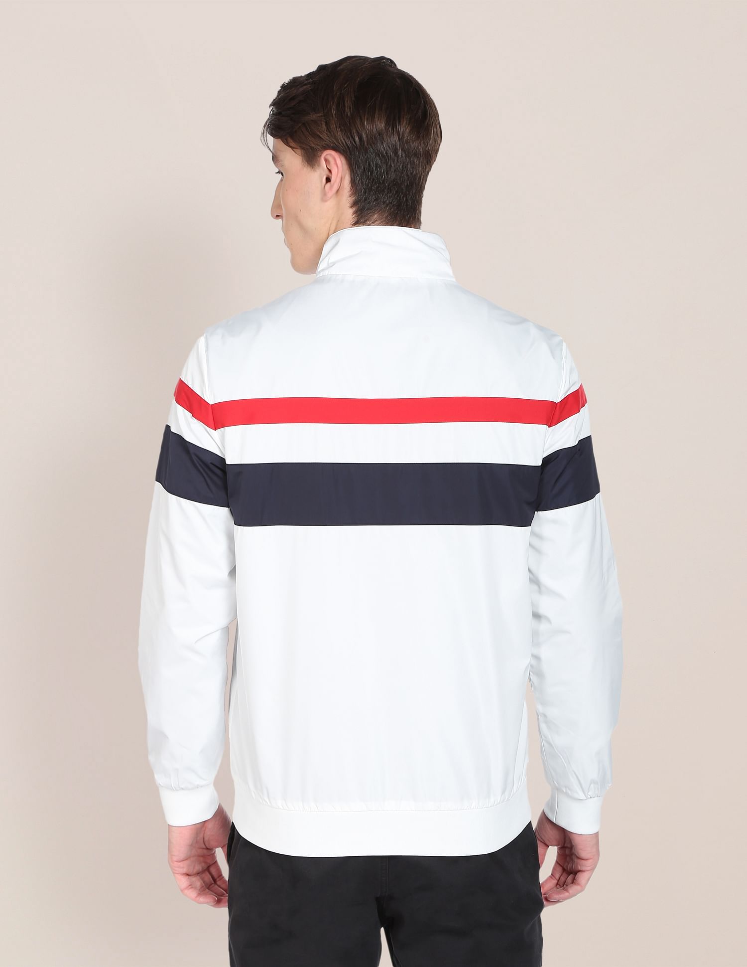 U.S. Polo Assn. Brand Stripe Polyester Reversible Jacket