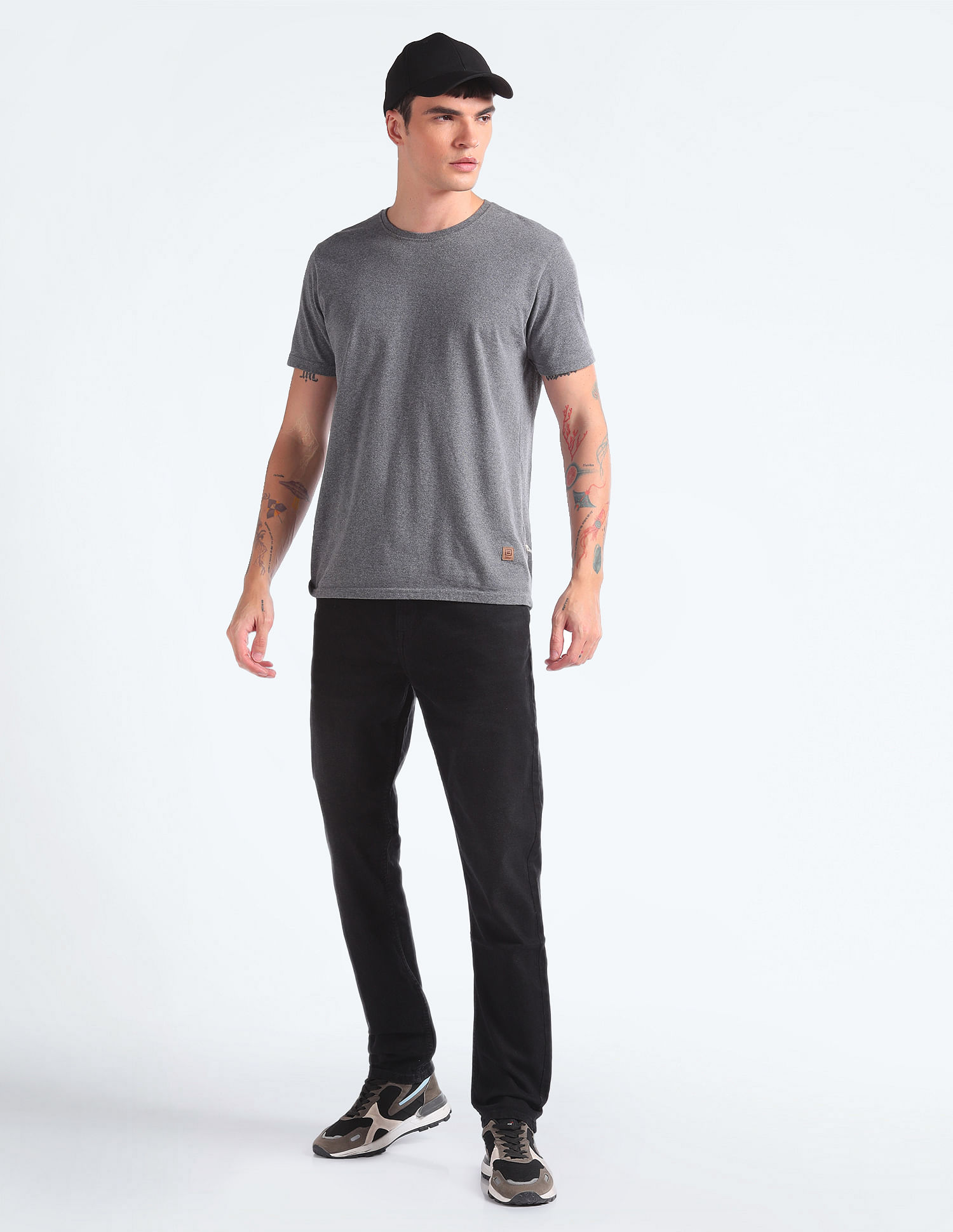Flying Machine Slash Slim Tapered Rinsed Jeans