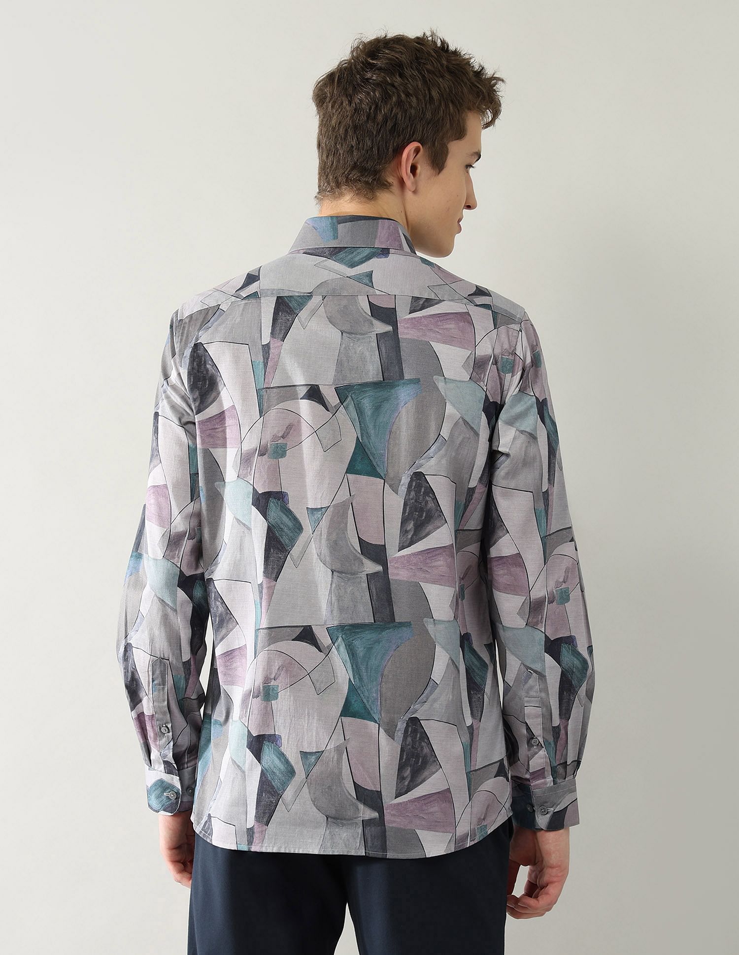 Arrow Newyork Pure Cotton Abstract Printed Shirt
