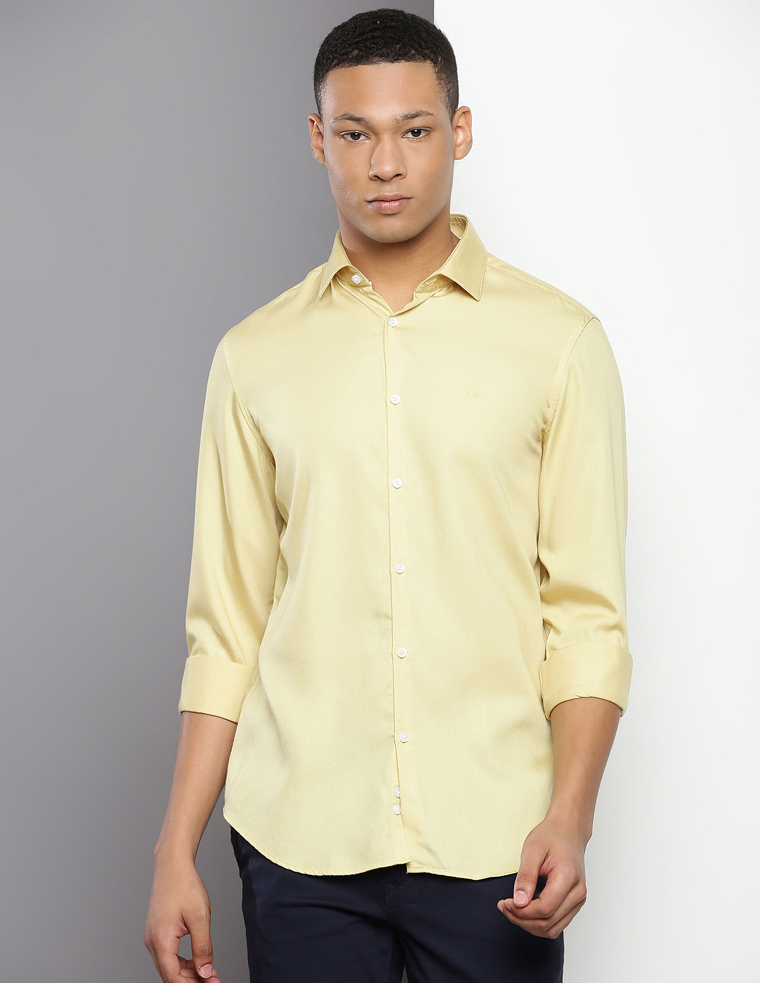 Calvin Klein Tencel Silm Fit Solid Shirt