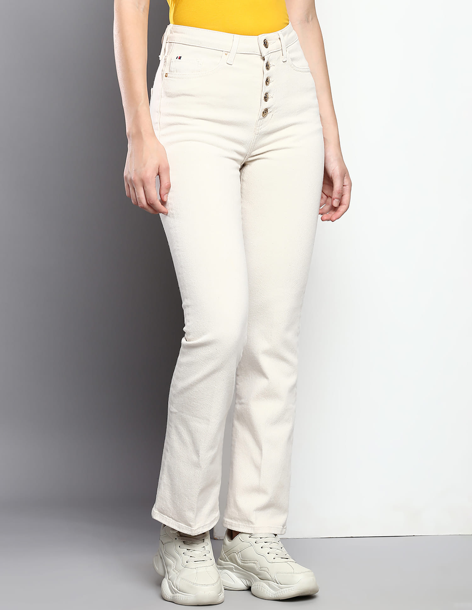 Buy Tommy Hilfiger High Rise Solid Jeans