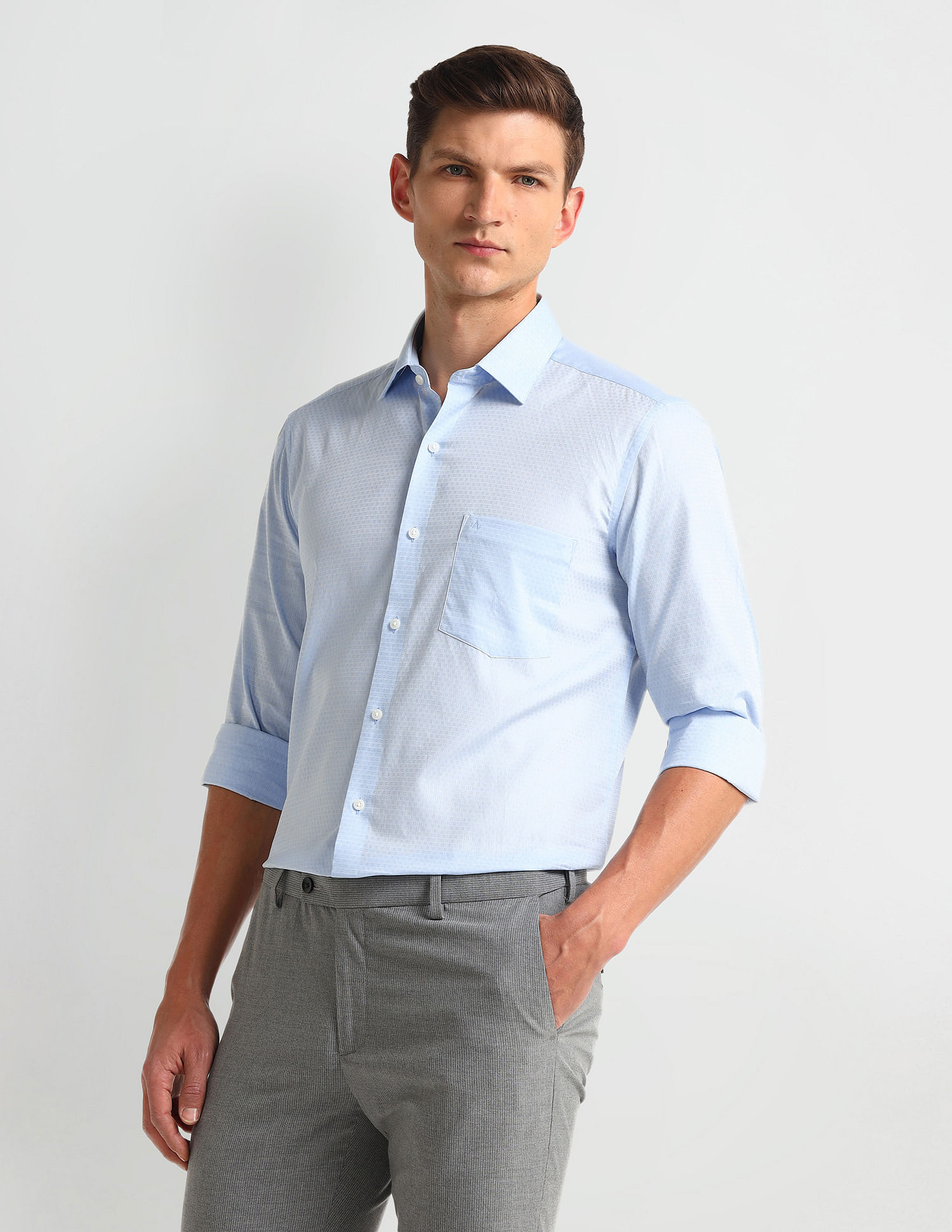 Arrow Manhattan Slim Fit Dobby Shirt