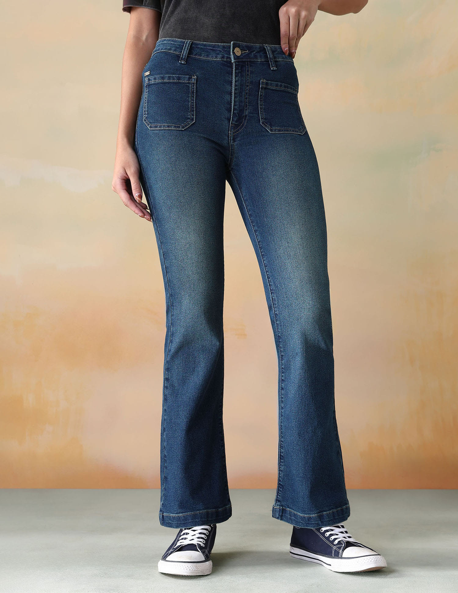 Buy Flying Machine Women High Rise Bootcut Jeans - Main Image