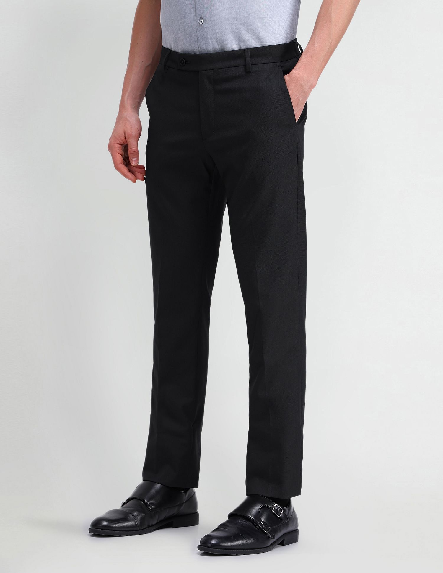 Arrow Denver Slim Solid Trousers