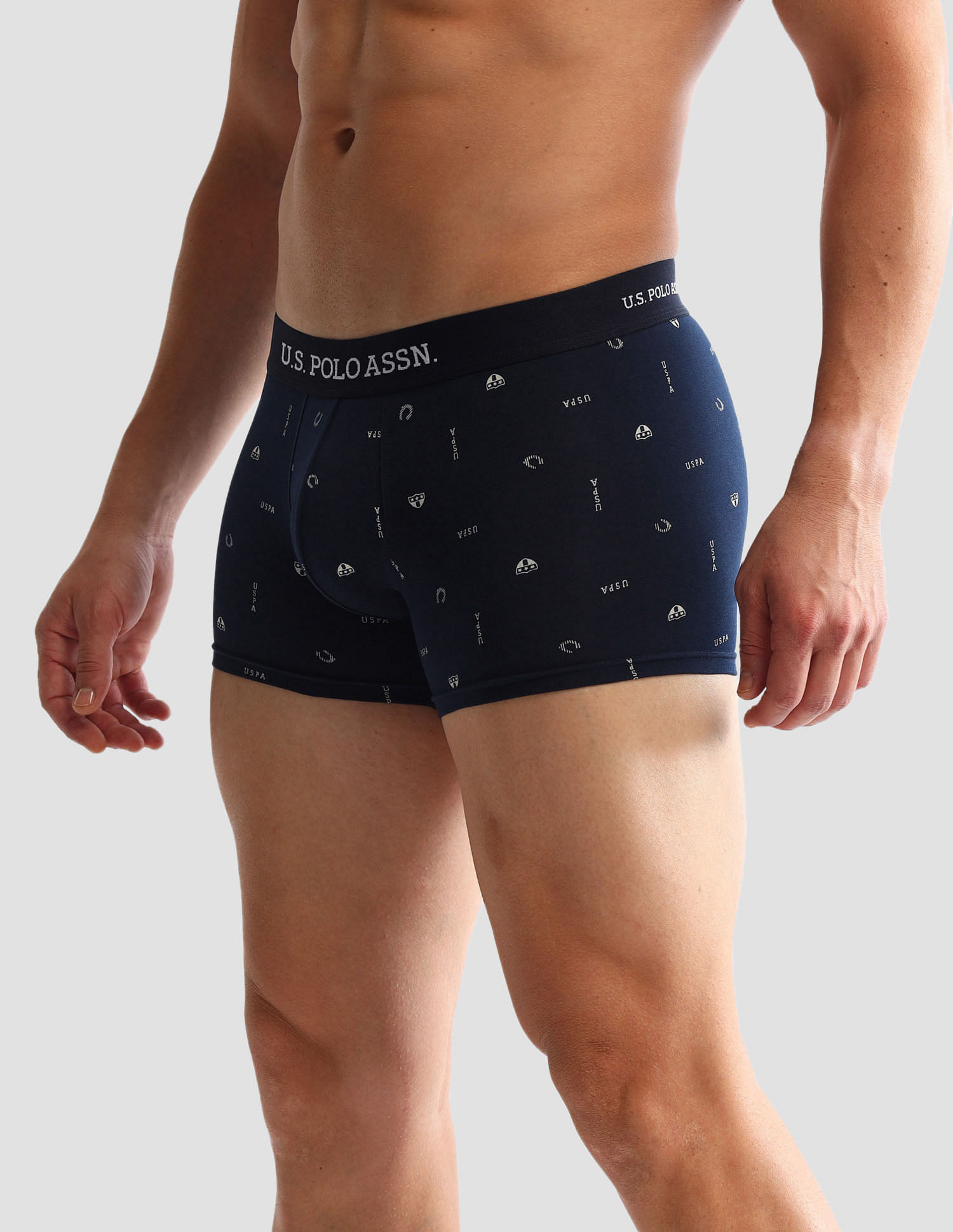 USPA Innerwear Anti Microbial Printed OET14 Trunks - Pack Of 3