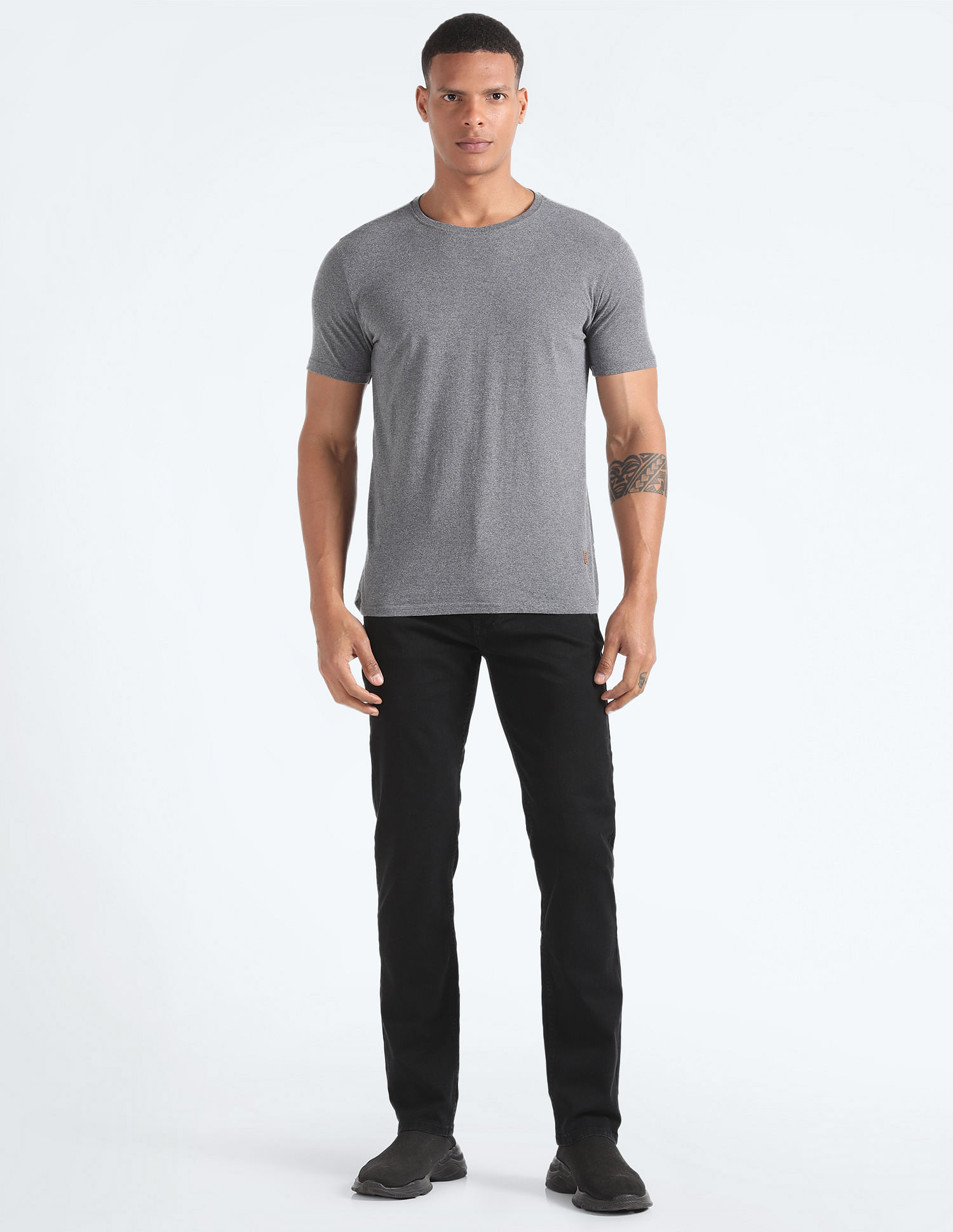 Flying Machine Freddie Slim Straight Mid Rise Jeans