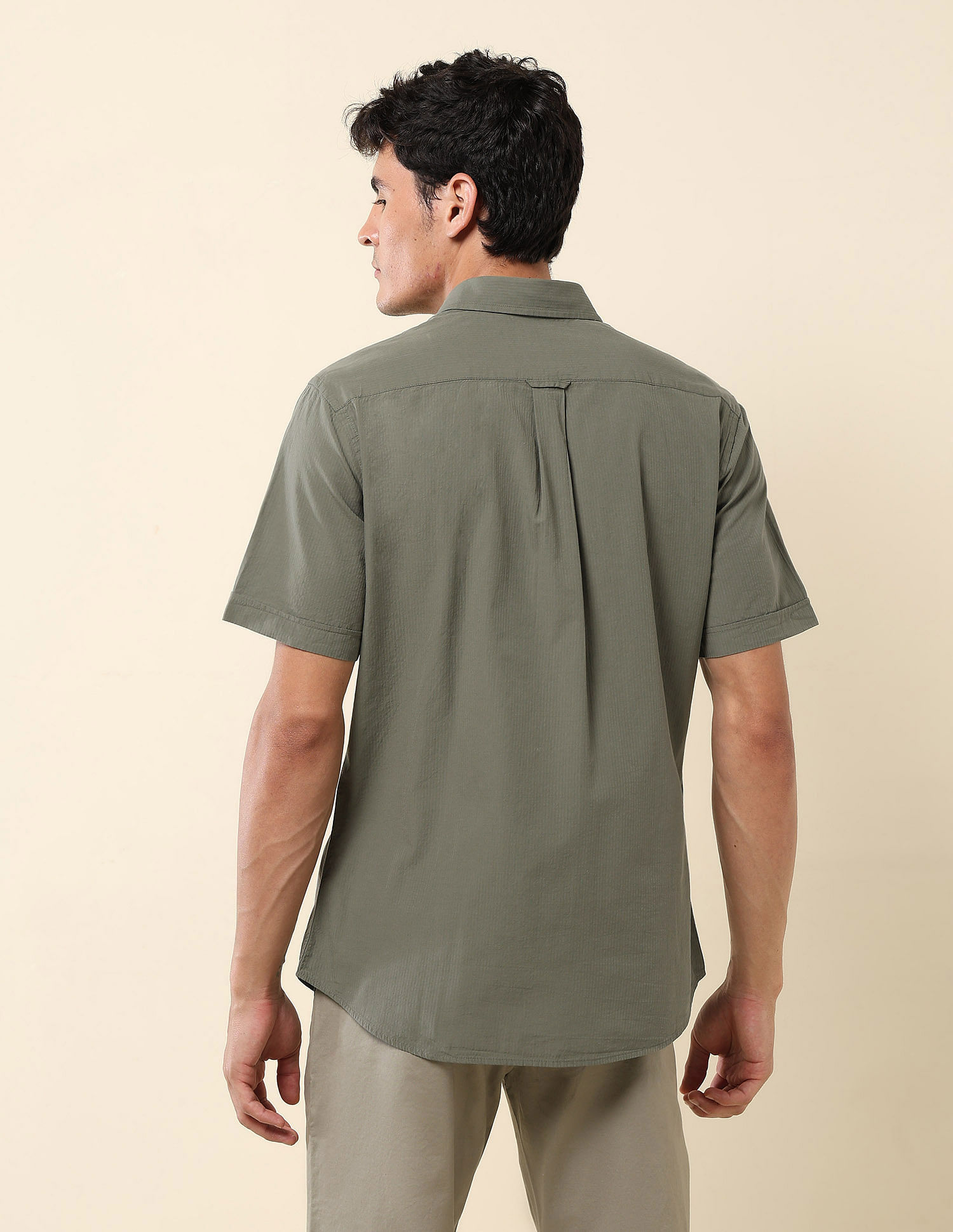 U.S. Polo Assn. Textured Pure Cotton Shirt