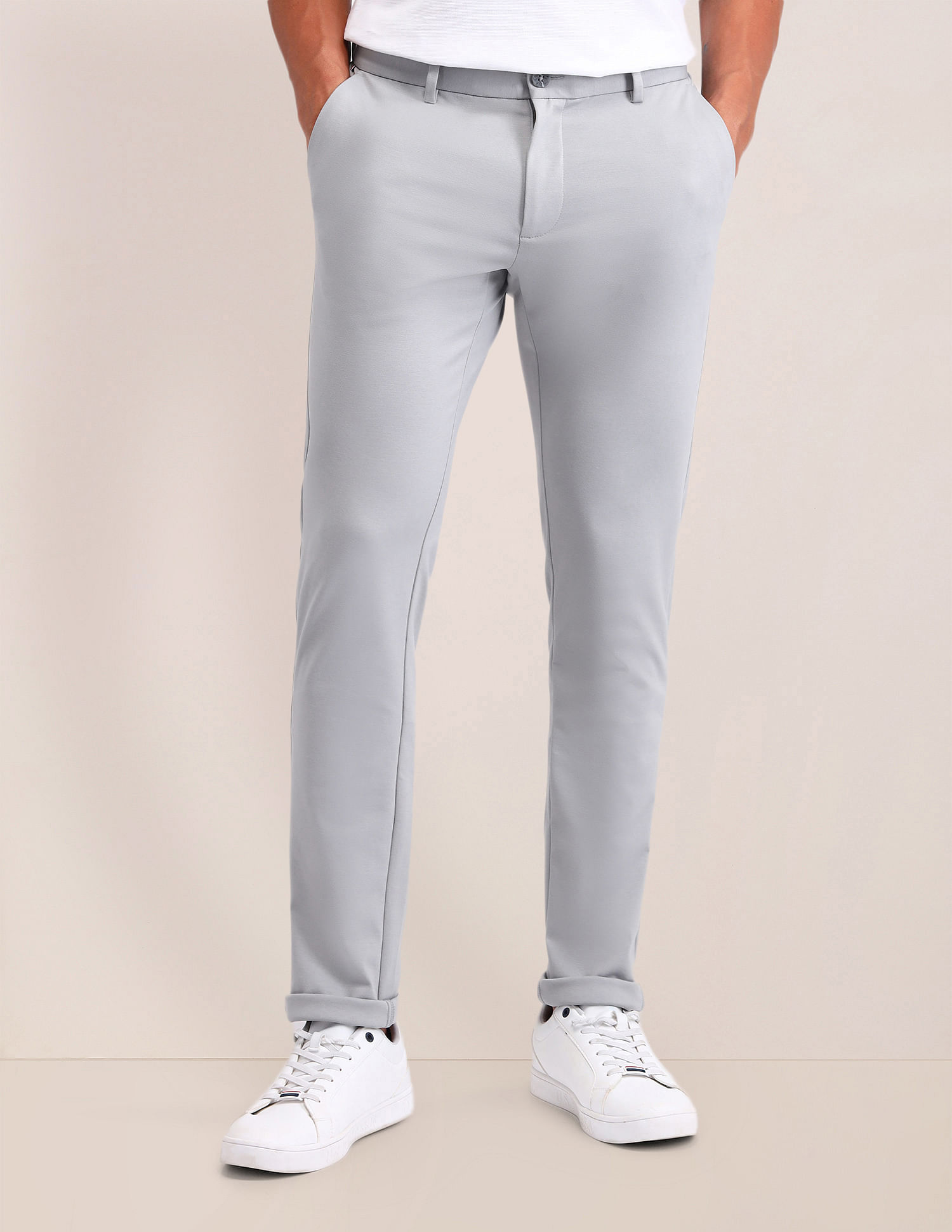 U.S. Polo Assn. Austin Slim Fit Solid Trousers