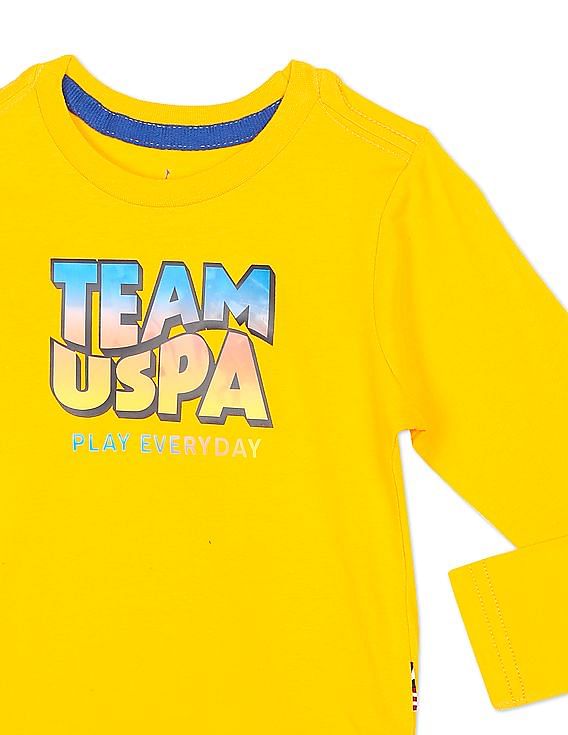 U.S. Polo Assn. Kids Boys Crew Neck Brand Print T-Shirt