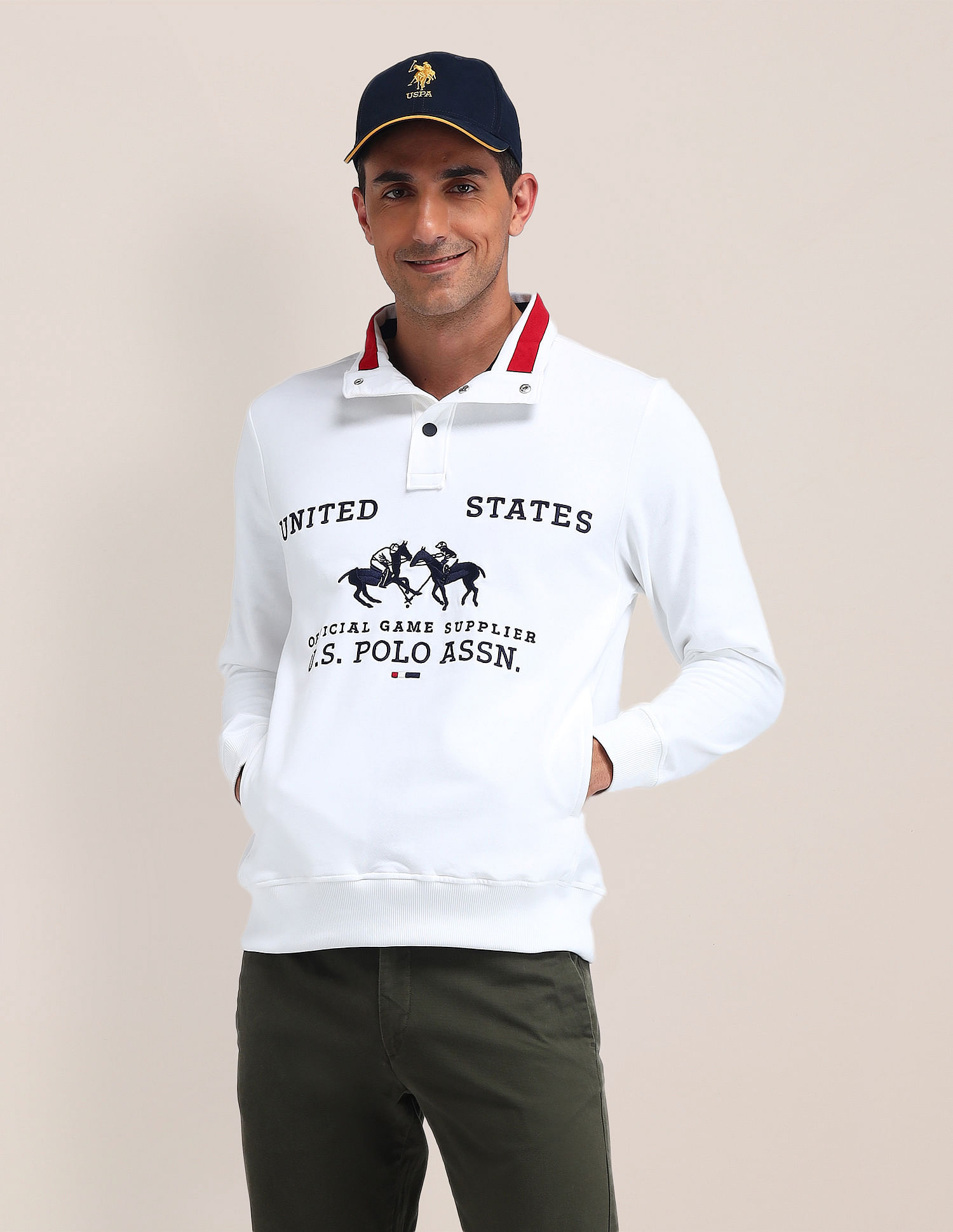 U.S. Polo Assn. Brand Printed Regular Fit Sweatshirt