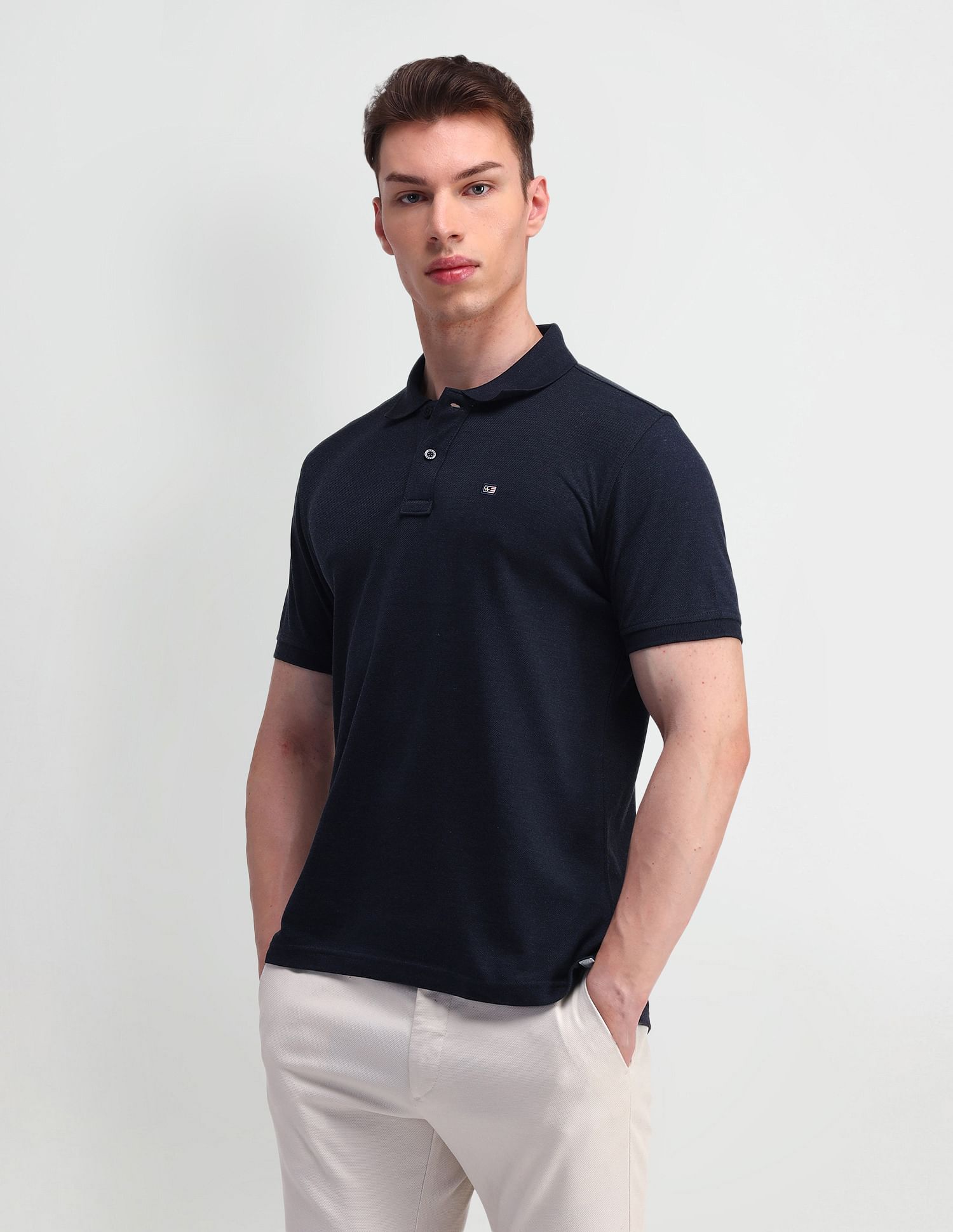 Arrow Sports Solid Regular Fit Polo Shirt