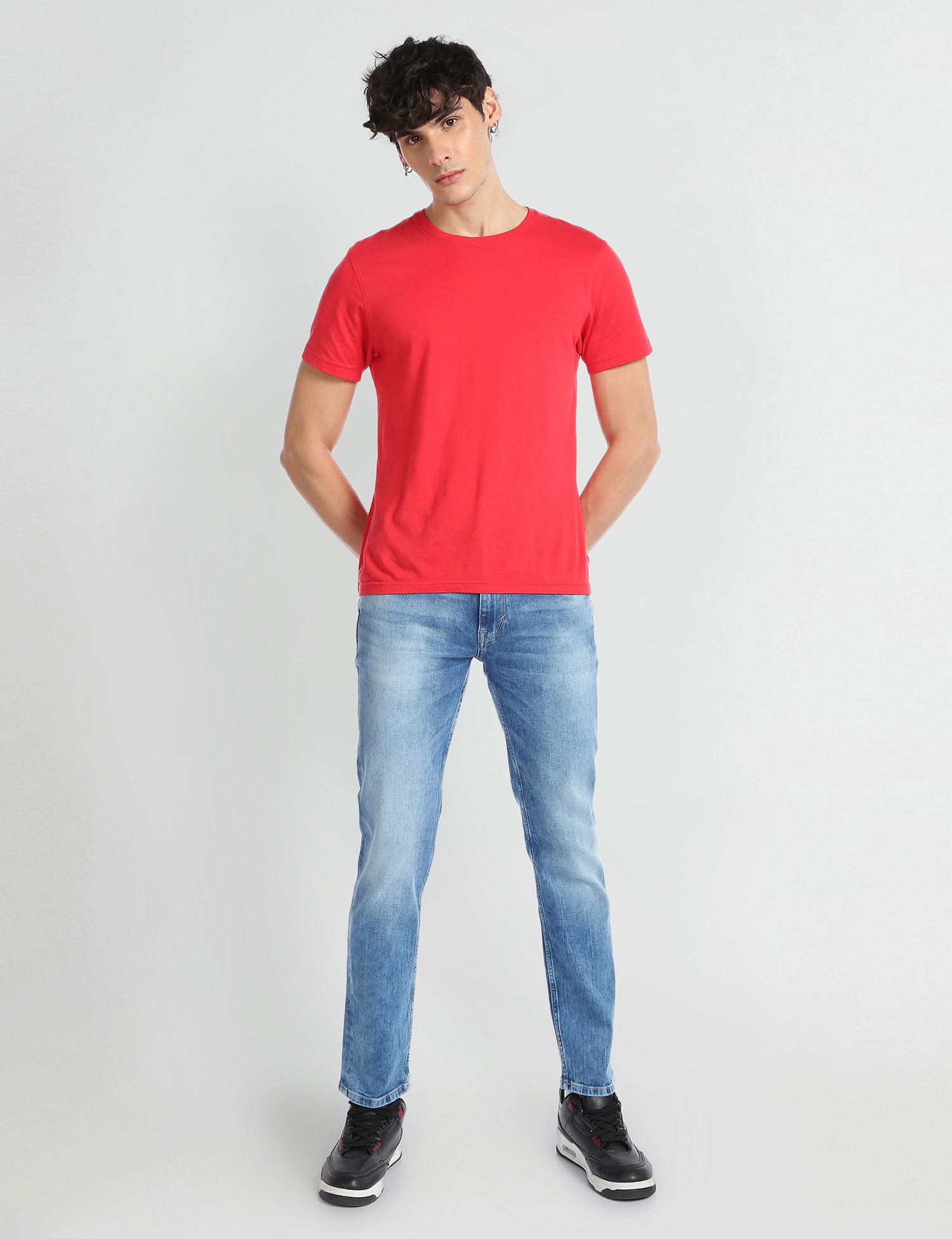 Flying Machine Stone Wash Michael Slim Tapered Fit Jeans
