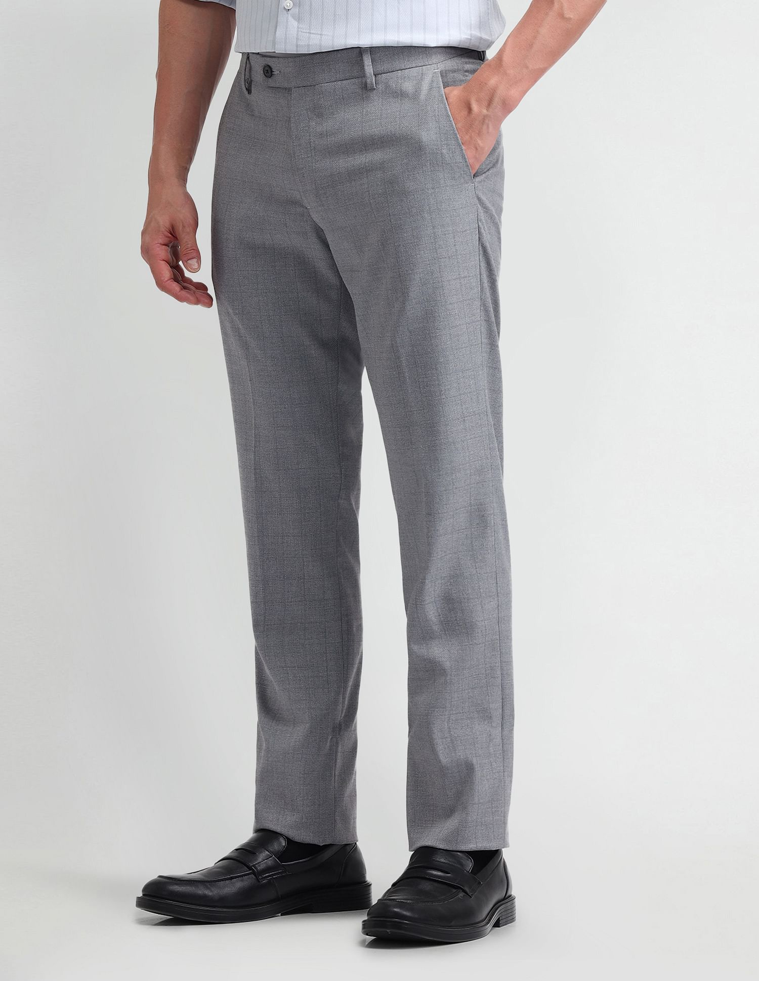 Arrow Tapered Fit Mid Rise Trousers