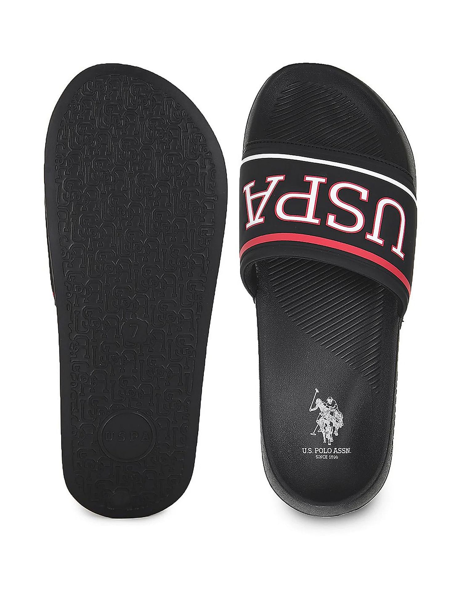 U.S. Polo Assn. Men Brand Print Cloyee 5.0 Slides